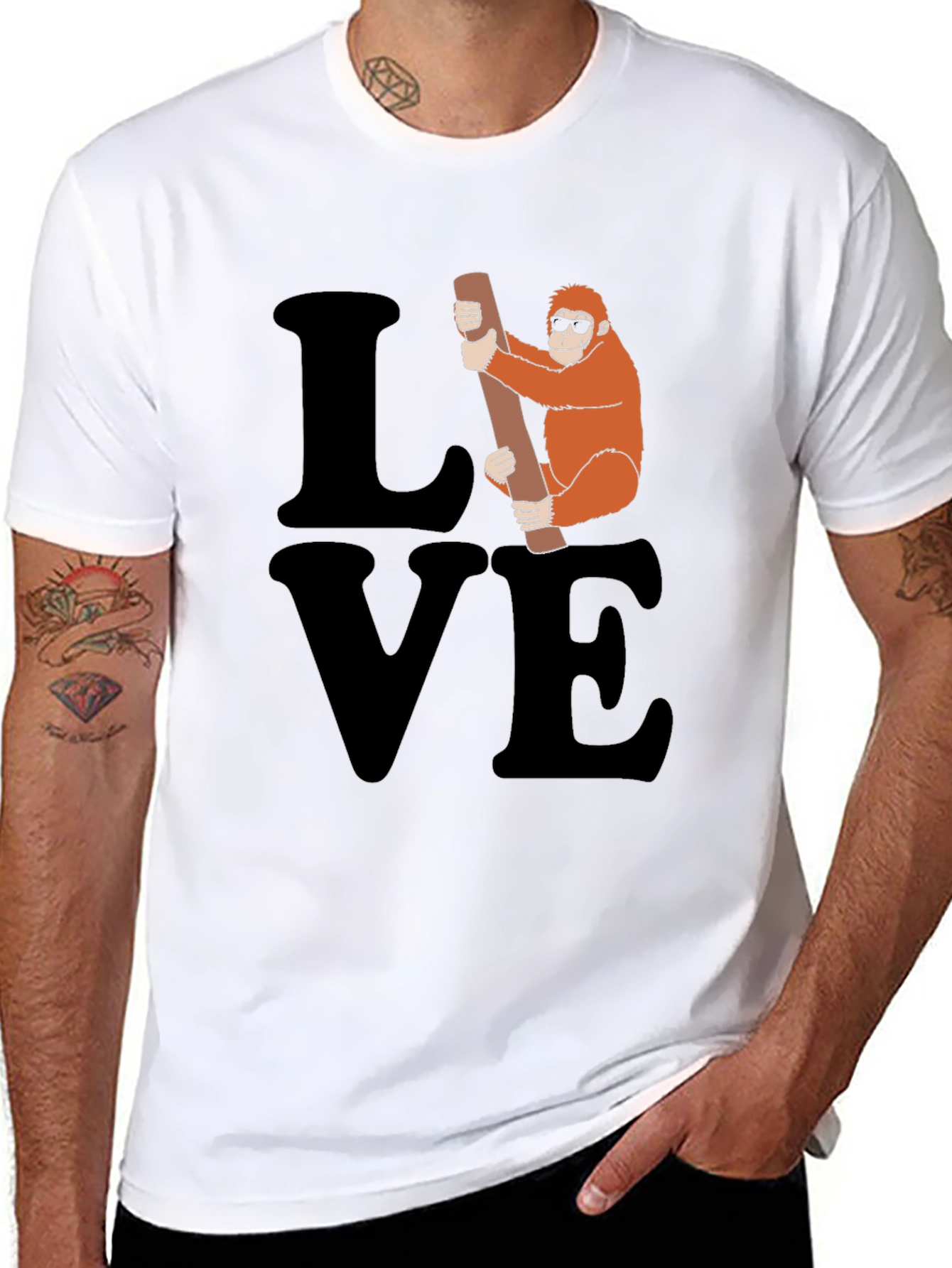Love Orangutan T-Shirt - Funny Ape Graphic Tee