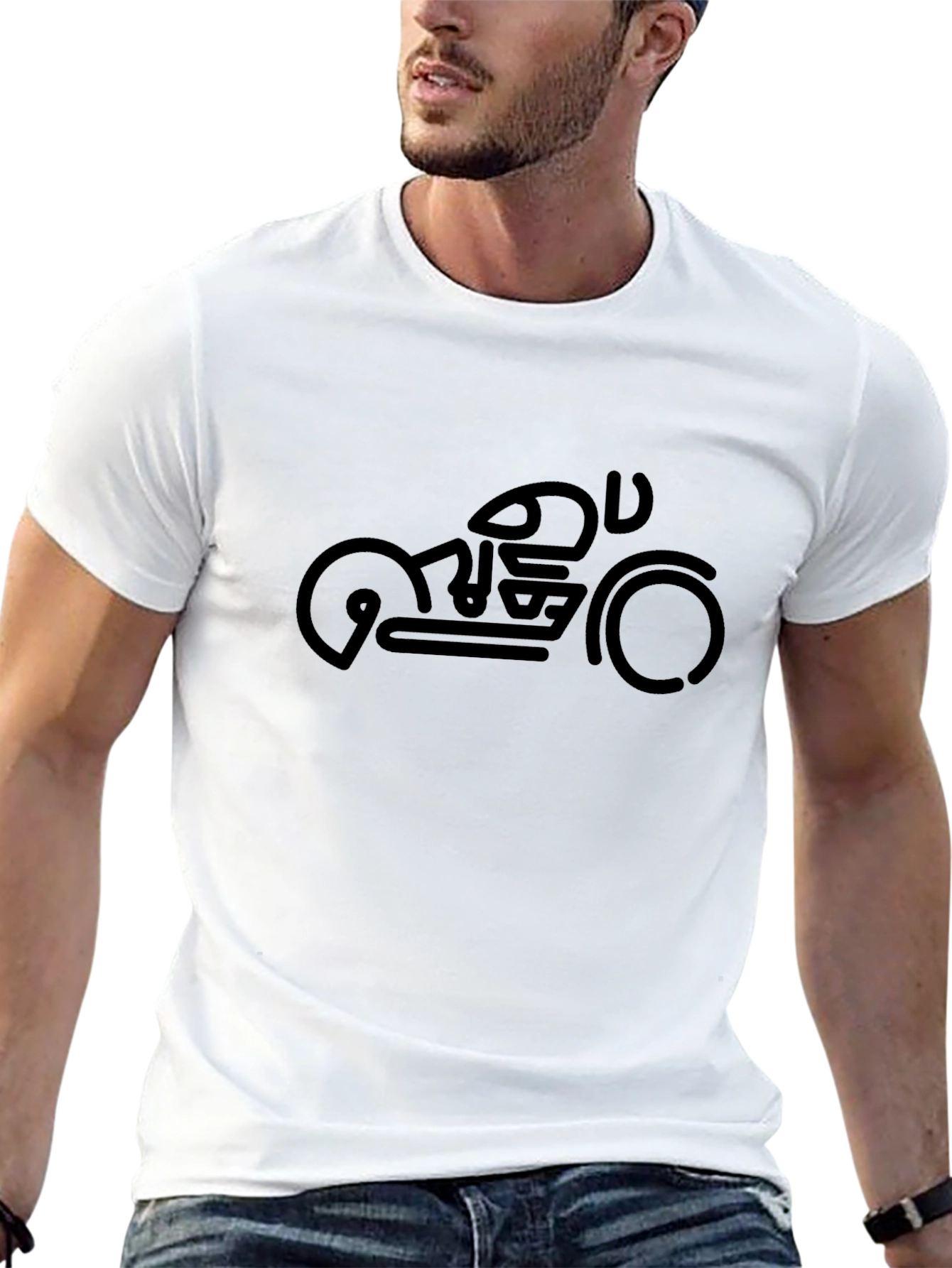 Modern Motorcycle Graphic T-Shirt