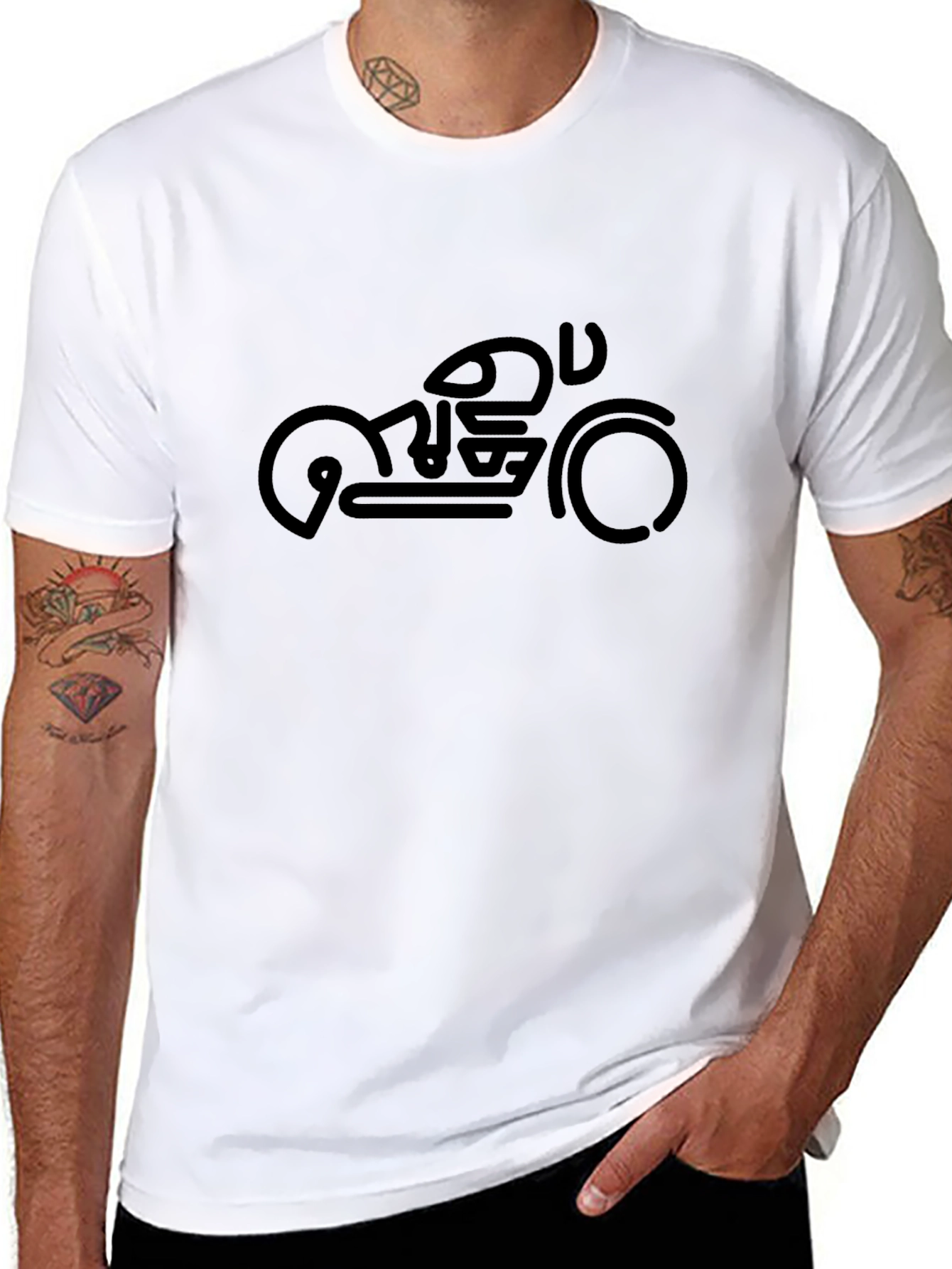 Modern Motorcycle Graphic T-Shirt