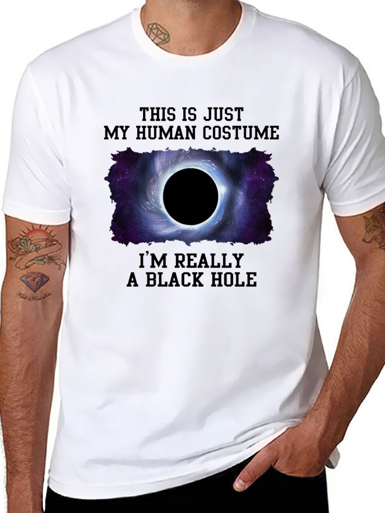 Black Hole Human Costume T-Shirt