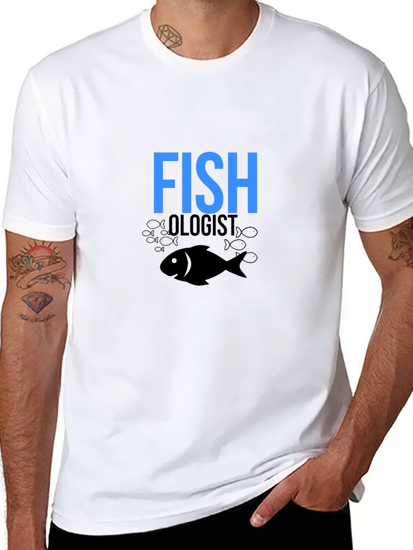 Fish Ologist Black Graphic T-Shirt