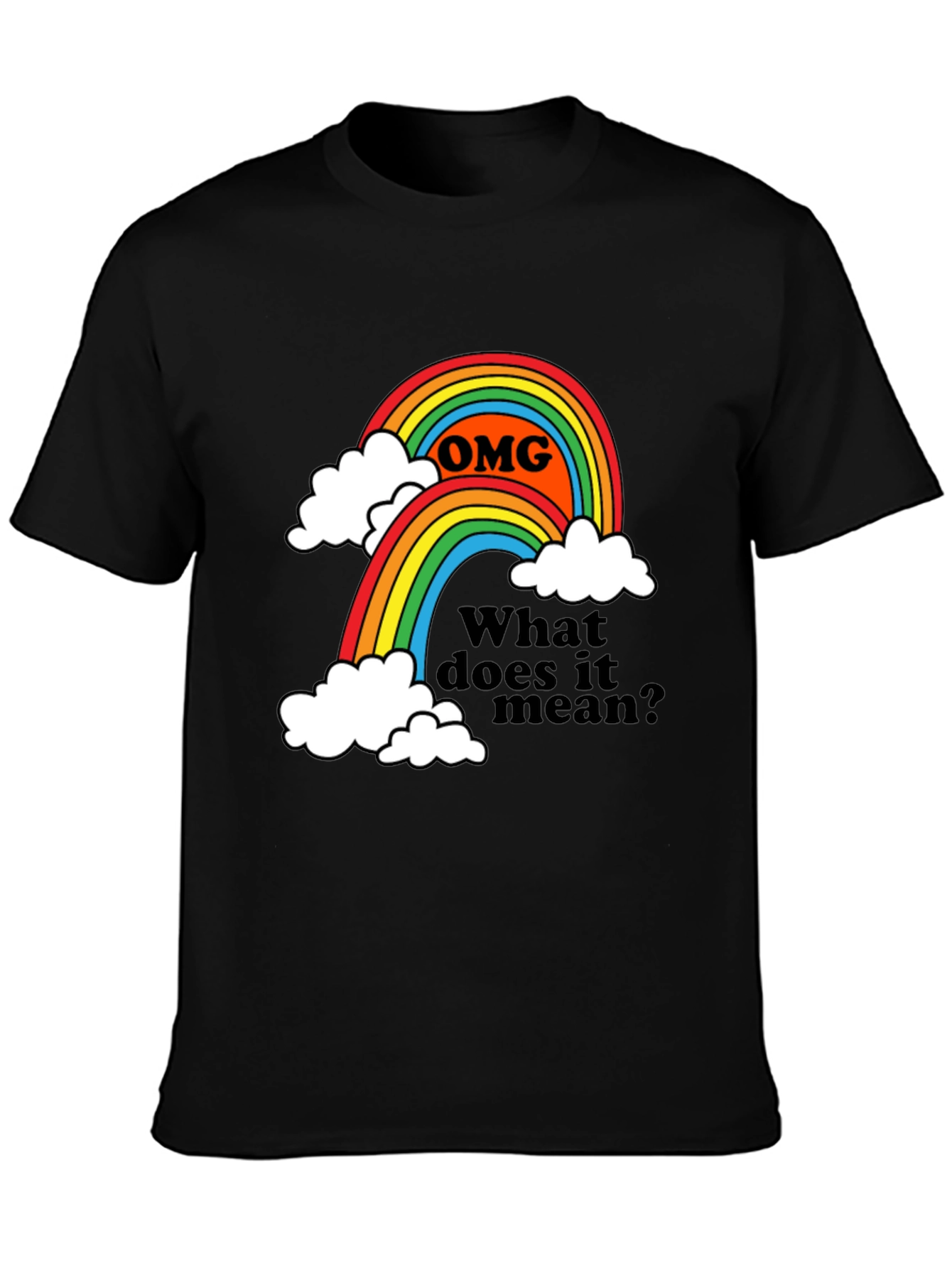 OMG Rainbow Graphic Tee - Unique Design