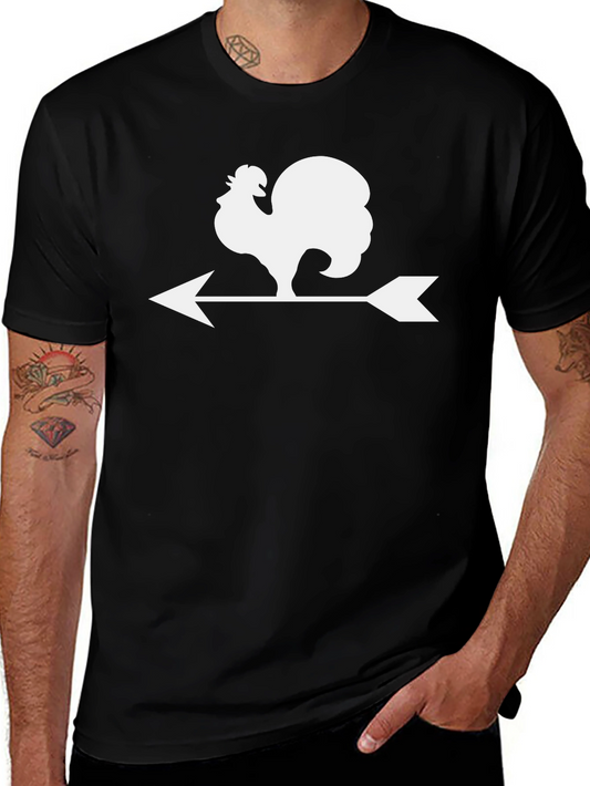Rooster Weather Vane Black T-Shirt