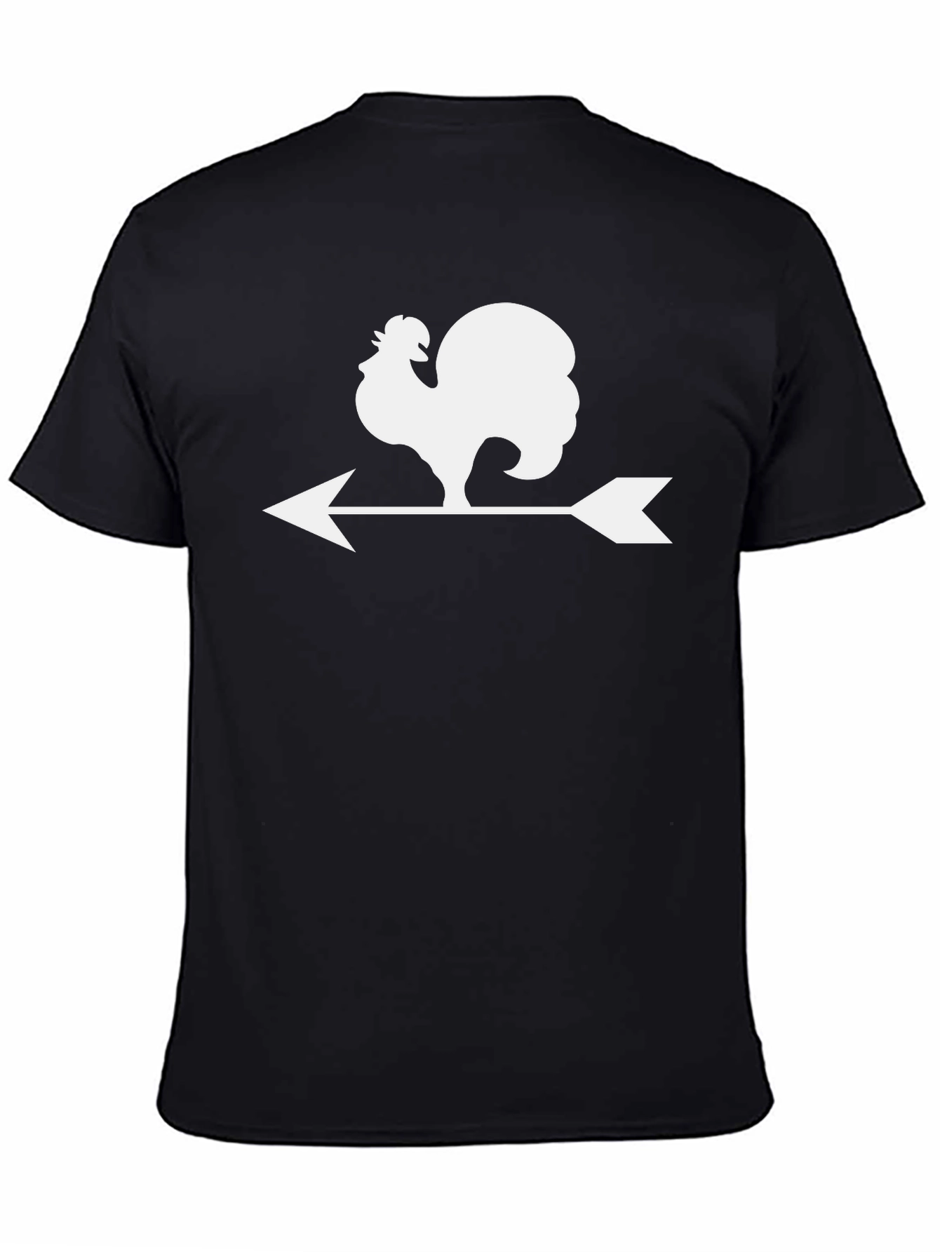 Rooster Weather Vane Black T-Shirt