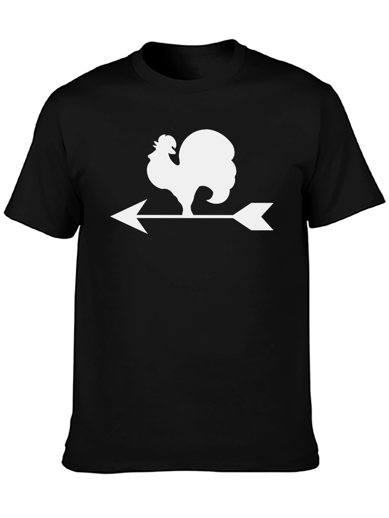 Rooster Weather Vane Black T-Shirt