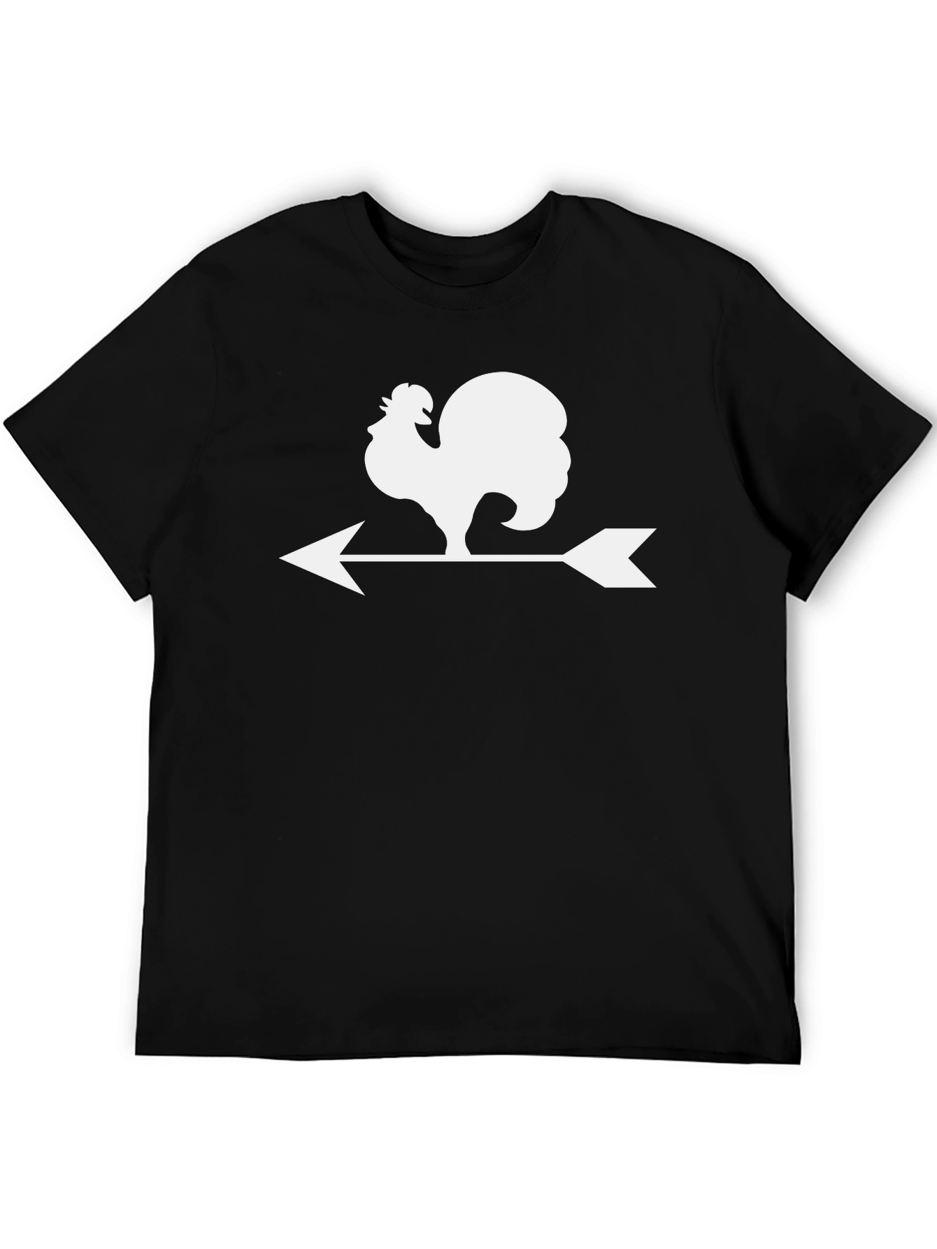Rooster Weather Vane Black T-Shirt