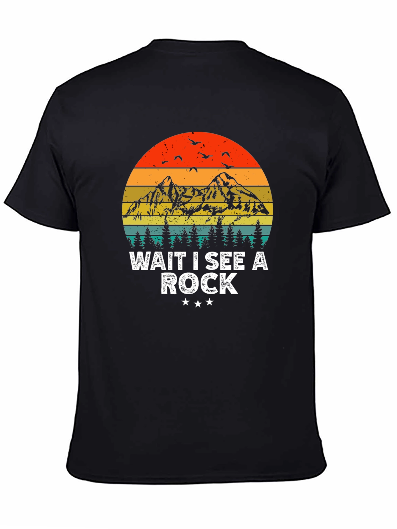 Wait I See a Rock T-Shirt - Mountain Sunset