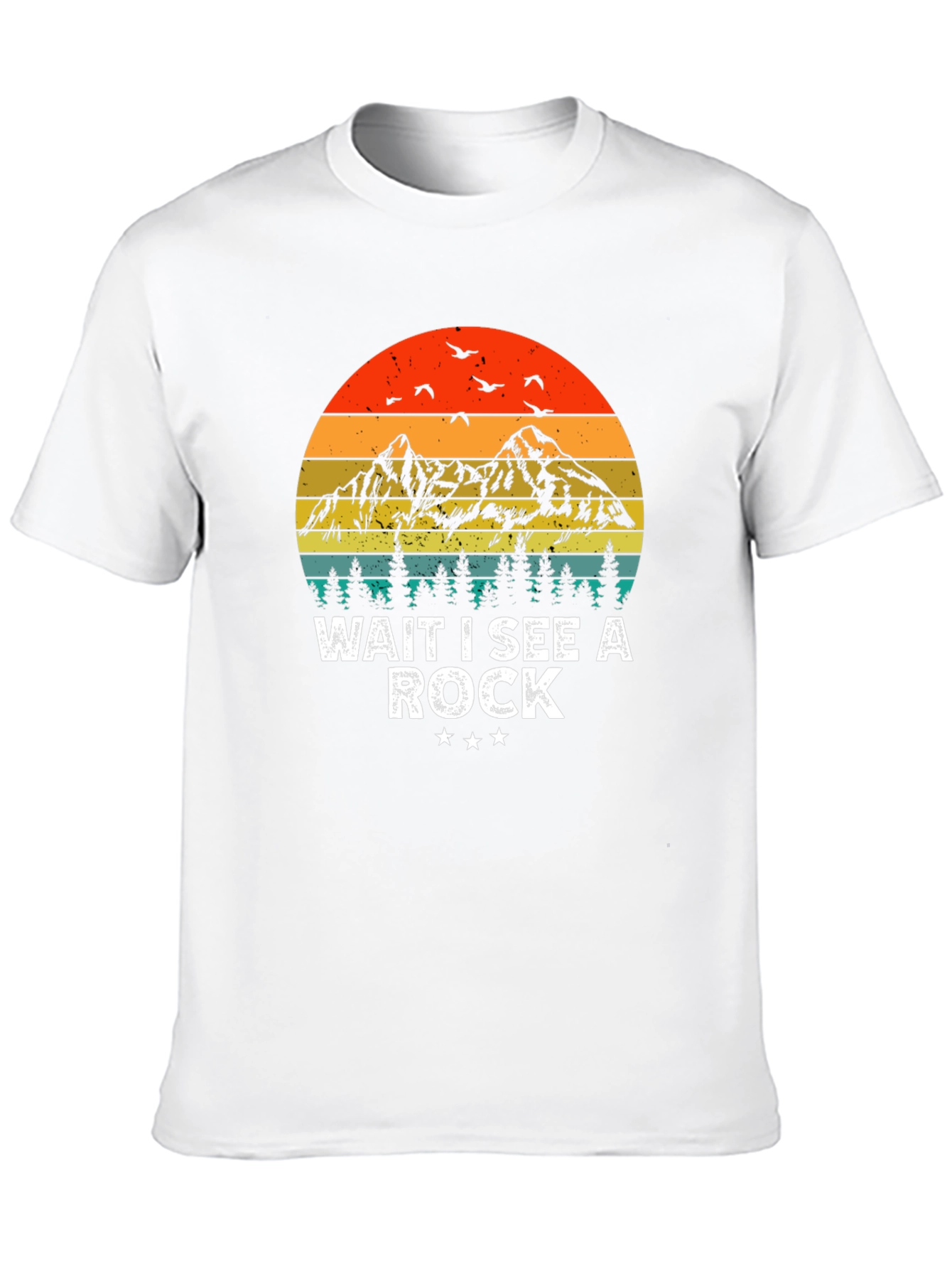 Wait I See a Rock T-Shirt - Mountain Sunset