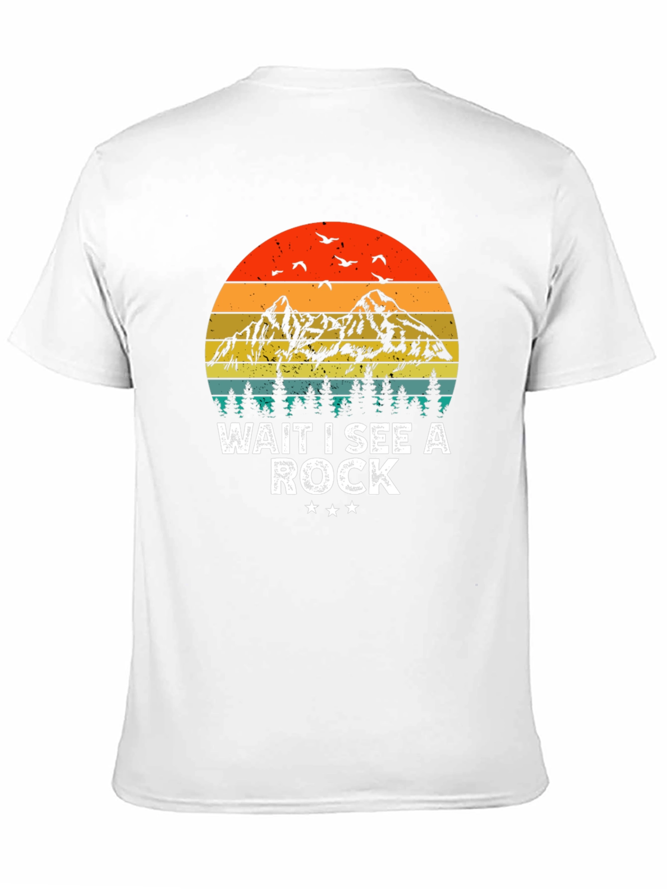 Wait I See a Rock T-Shirt - Mountain Sunset