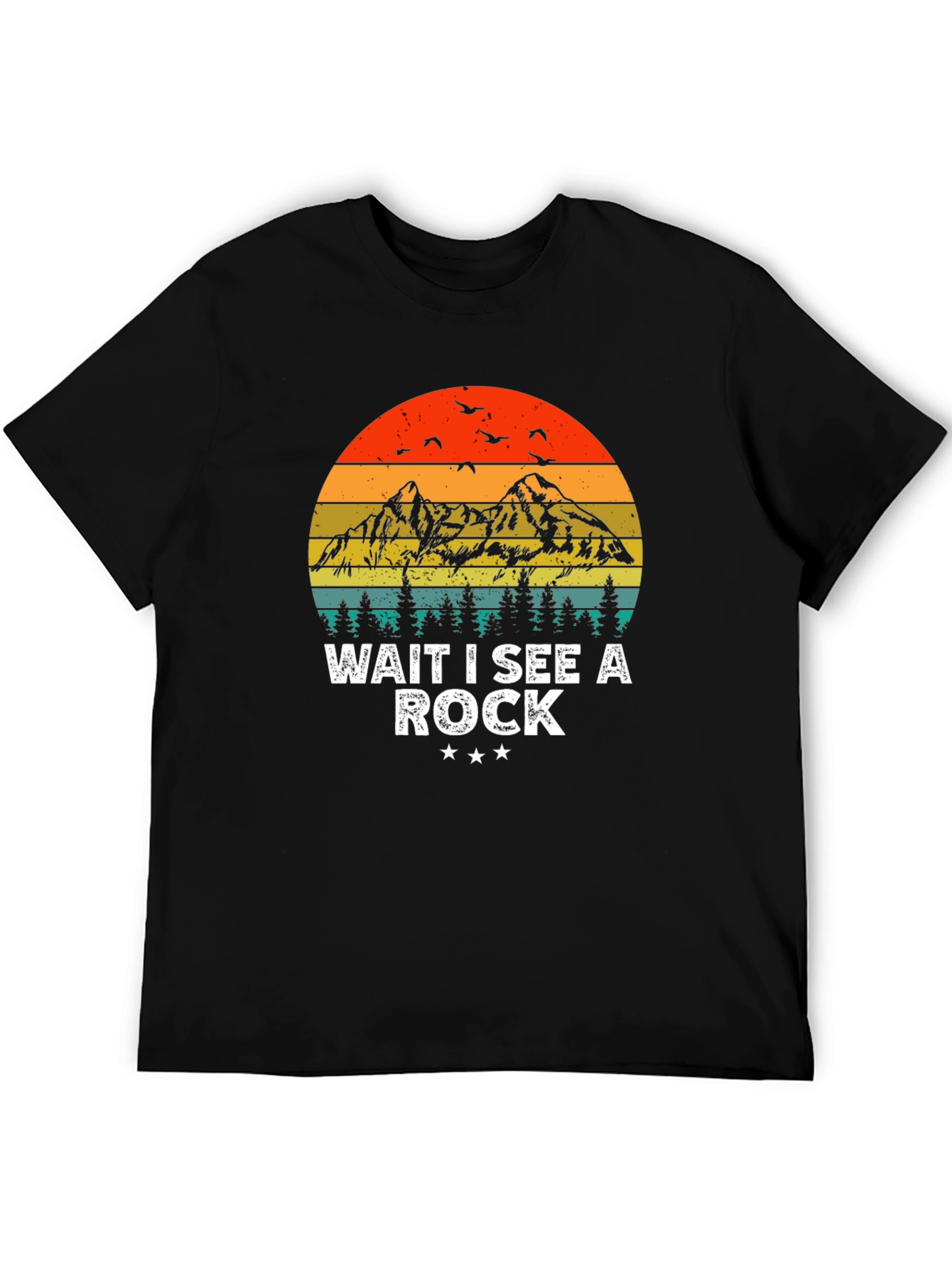 Wait I See a Rock T-Shirt - Mountain Sunset
