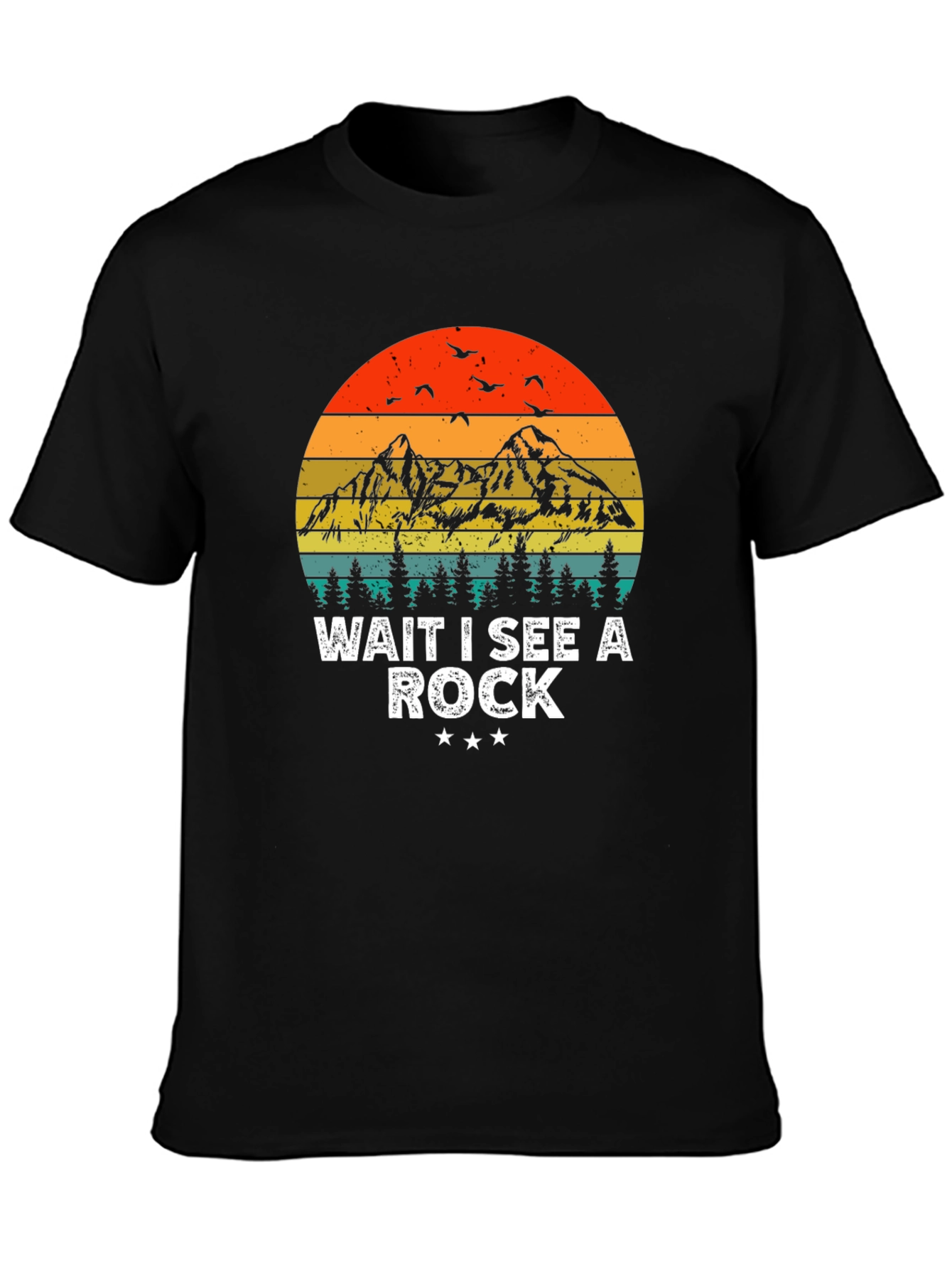 Wait I See a Rock T-Shirt - Mountain Sunset