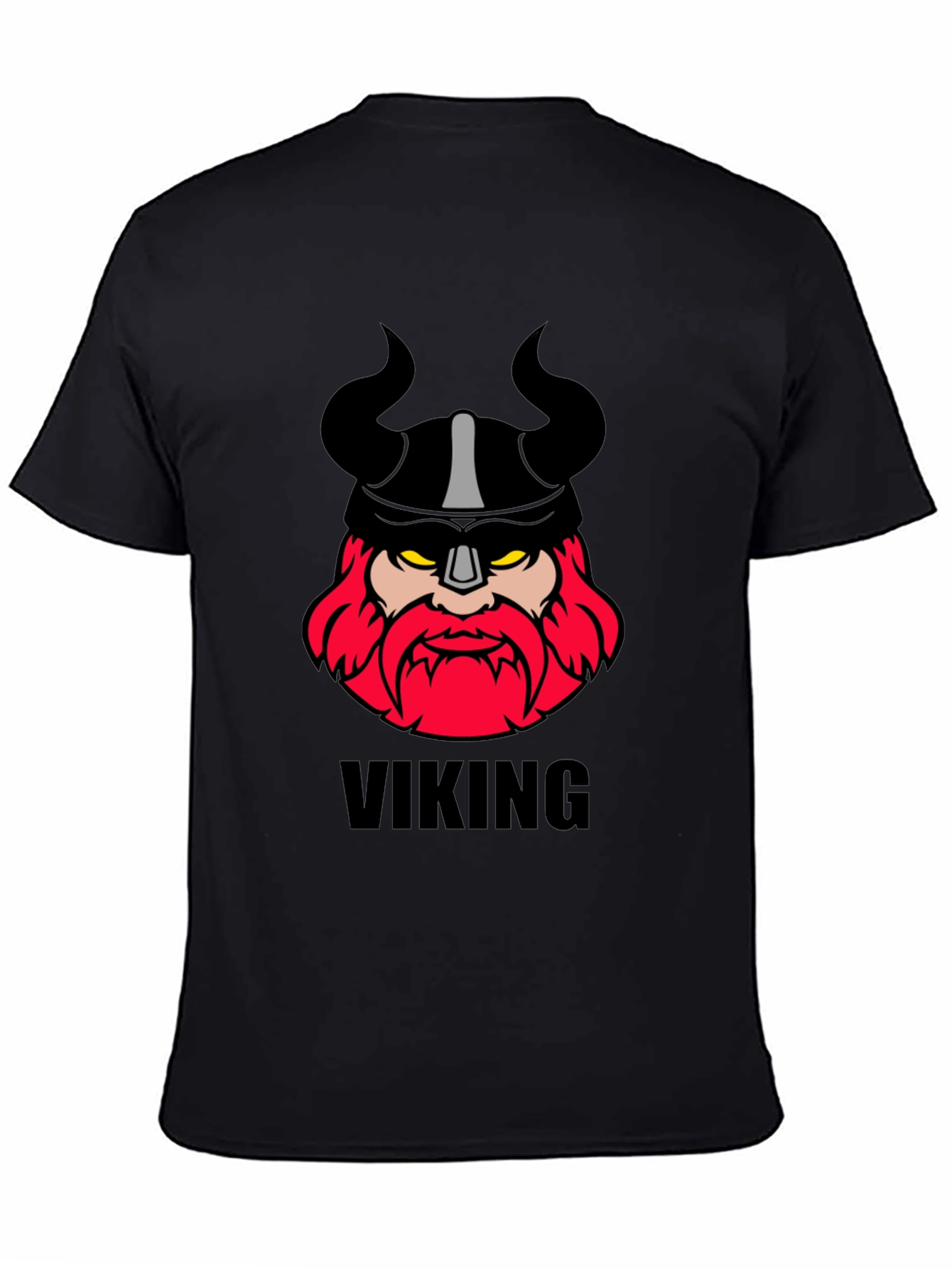 Viking Graphic Tee - Black Cotton T-Shirt