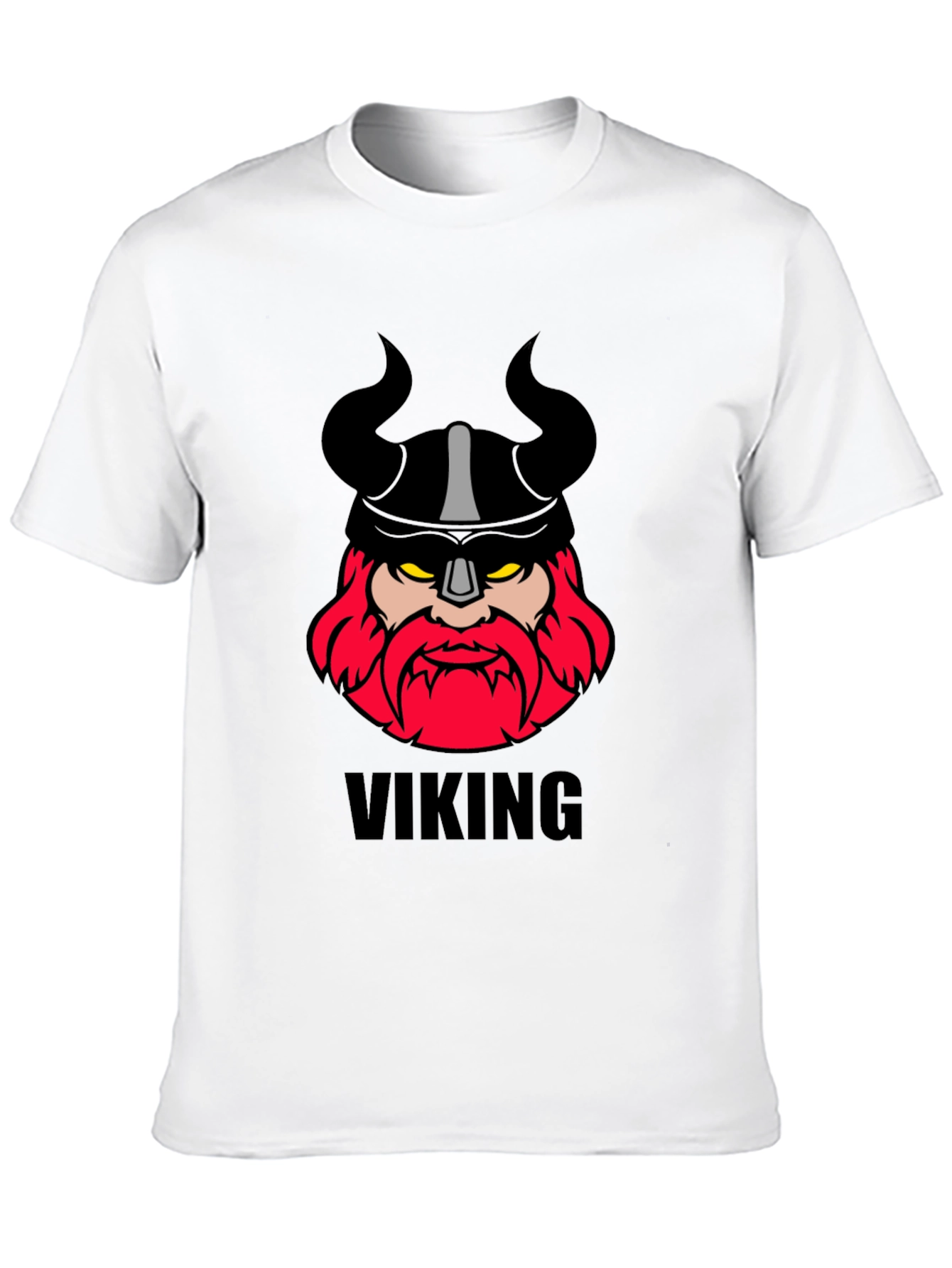 Viking Graphic Tee - Black Cotton T-Shirt