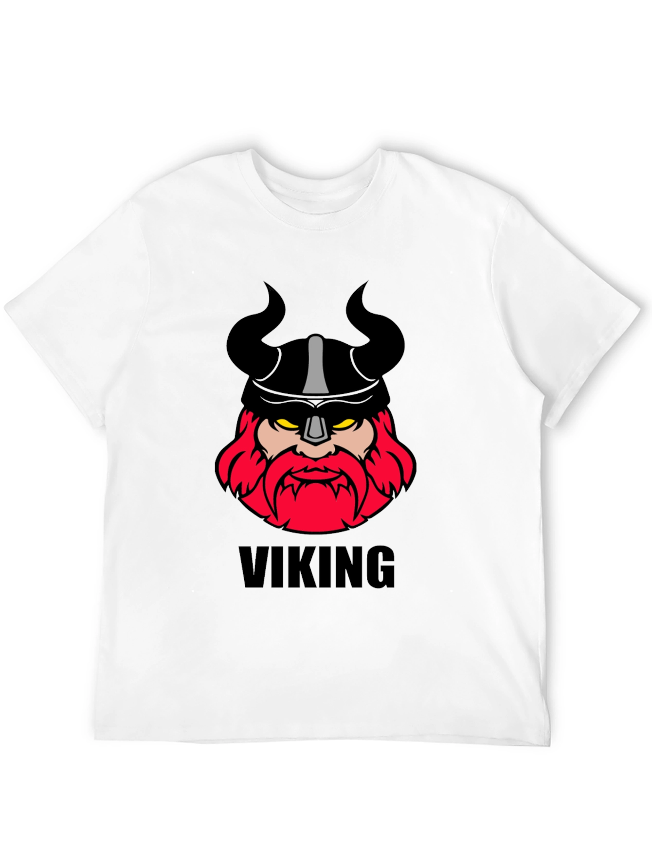 Viking Graphic Tee - Black Cotton T-Shirt