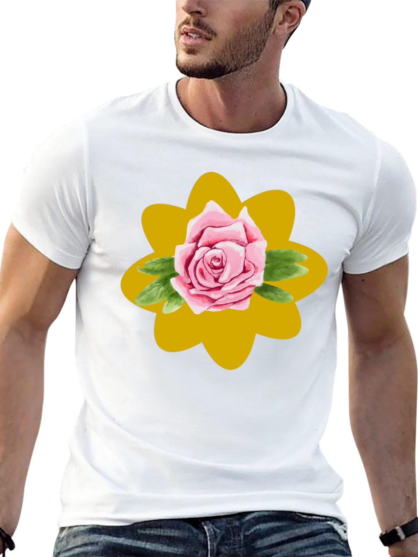 Rose Graphic T-Shirt - Stylish Floral Design