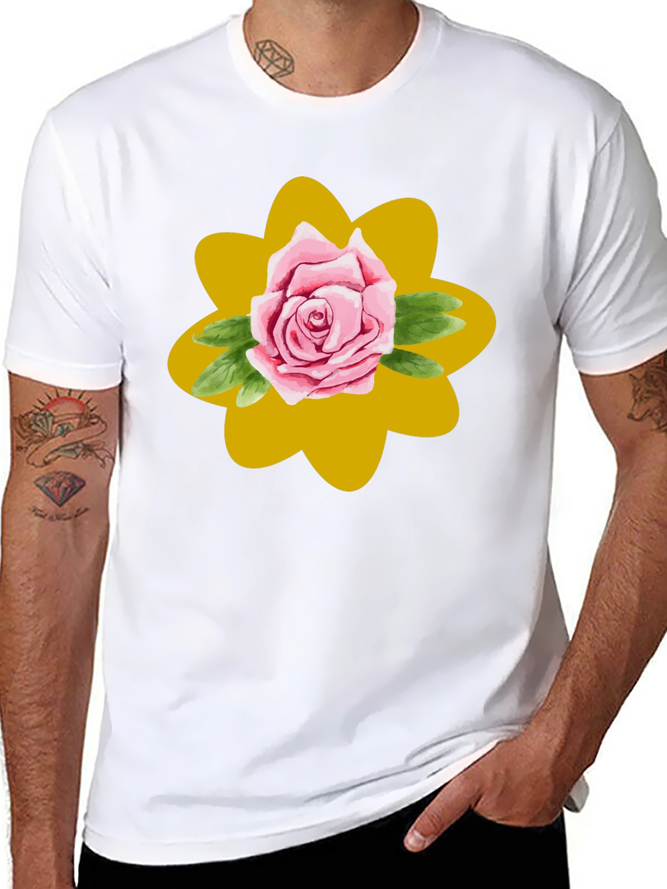 Rose Graphic T-Shirt - Stylish Floral Design