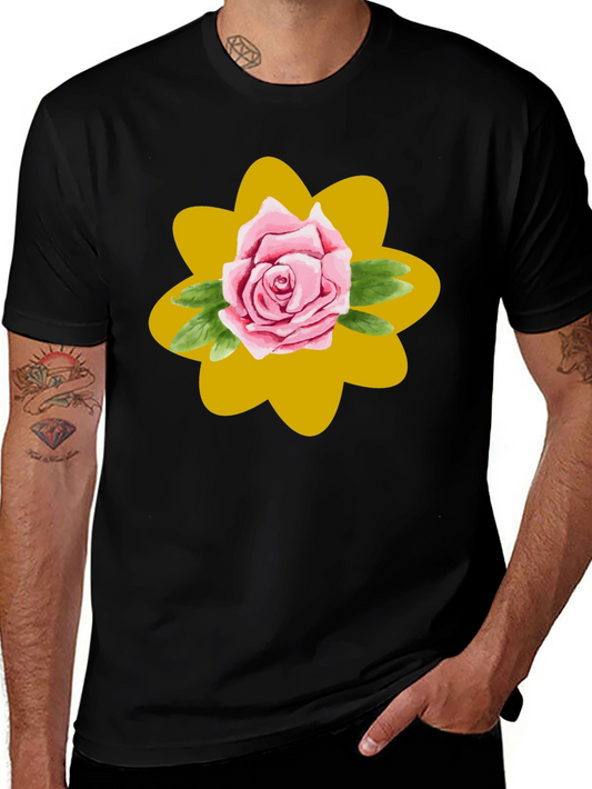 Rose Graphic T-Shirt - Stylish Floral Design