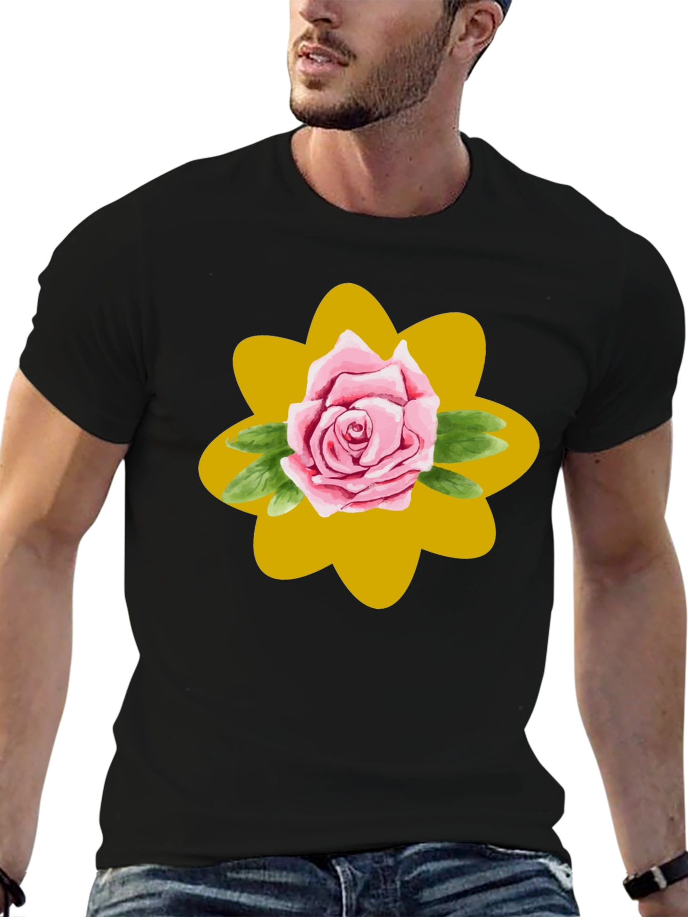 Rose Graphic T-Shirt - Stylish Floral Design