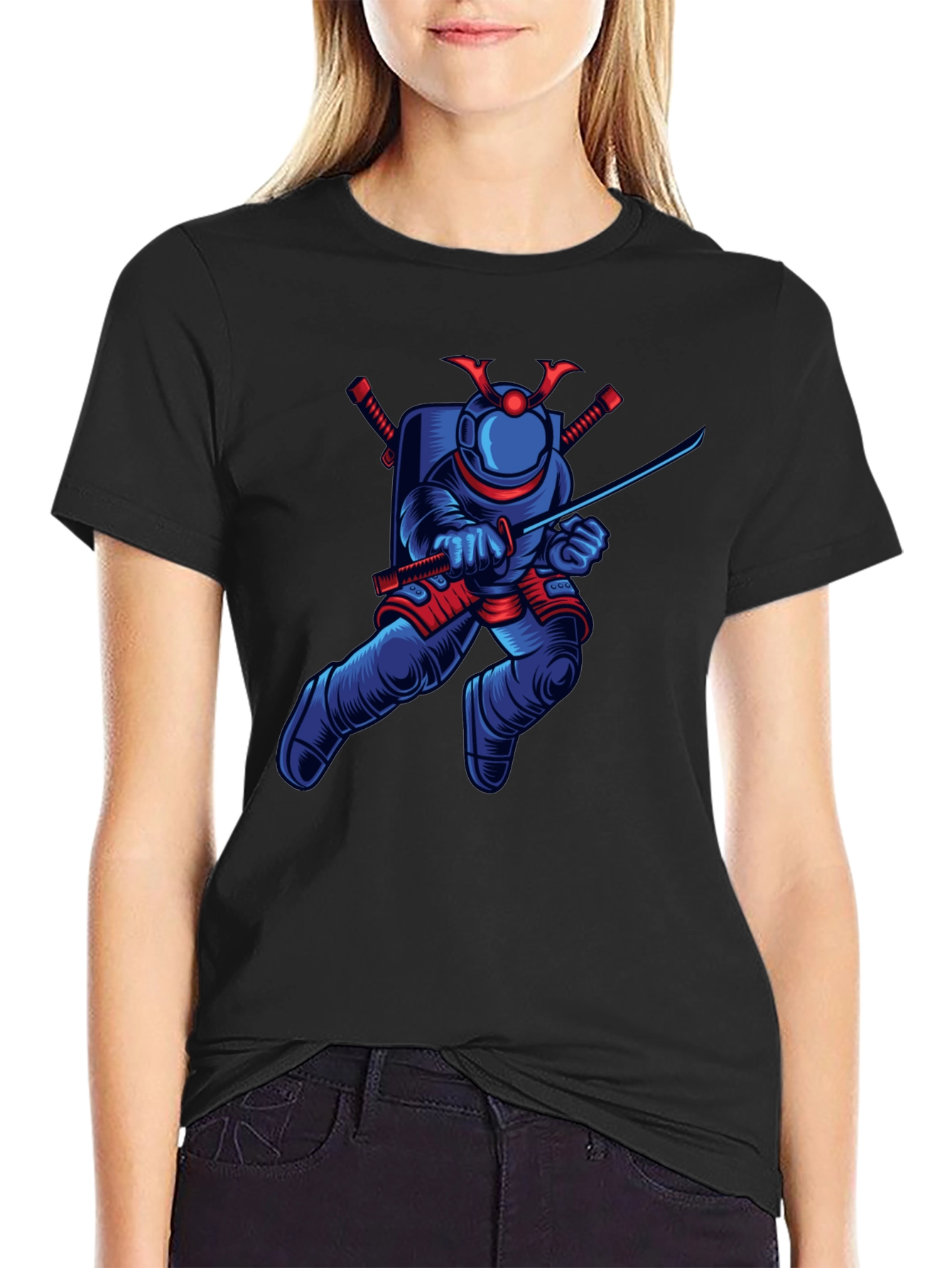 Astronaut Samurai Graphic T-Shirt