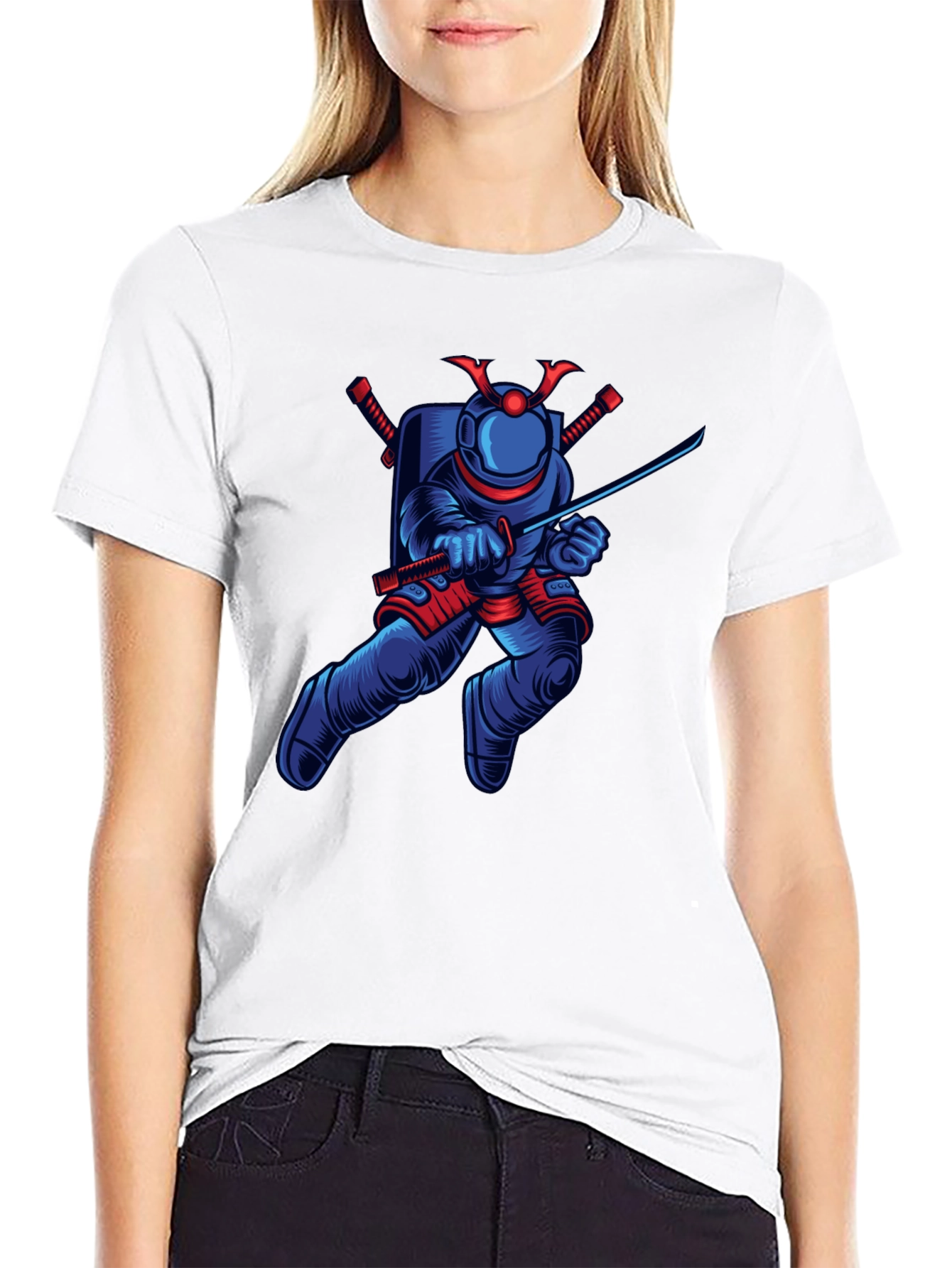 Astronaut Samurai Graphic T-Shirt