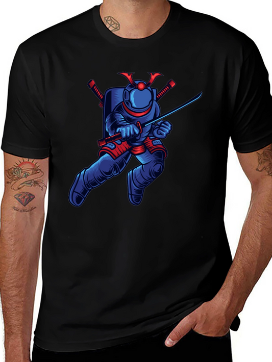 Astronaut Samurai Graphic T-Shirt