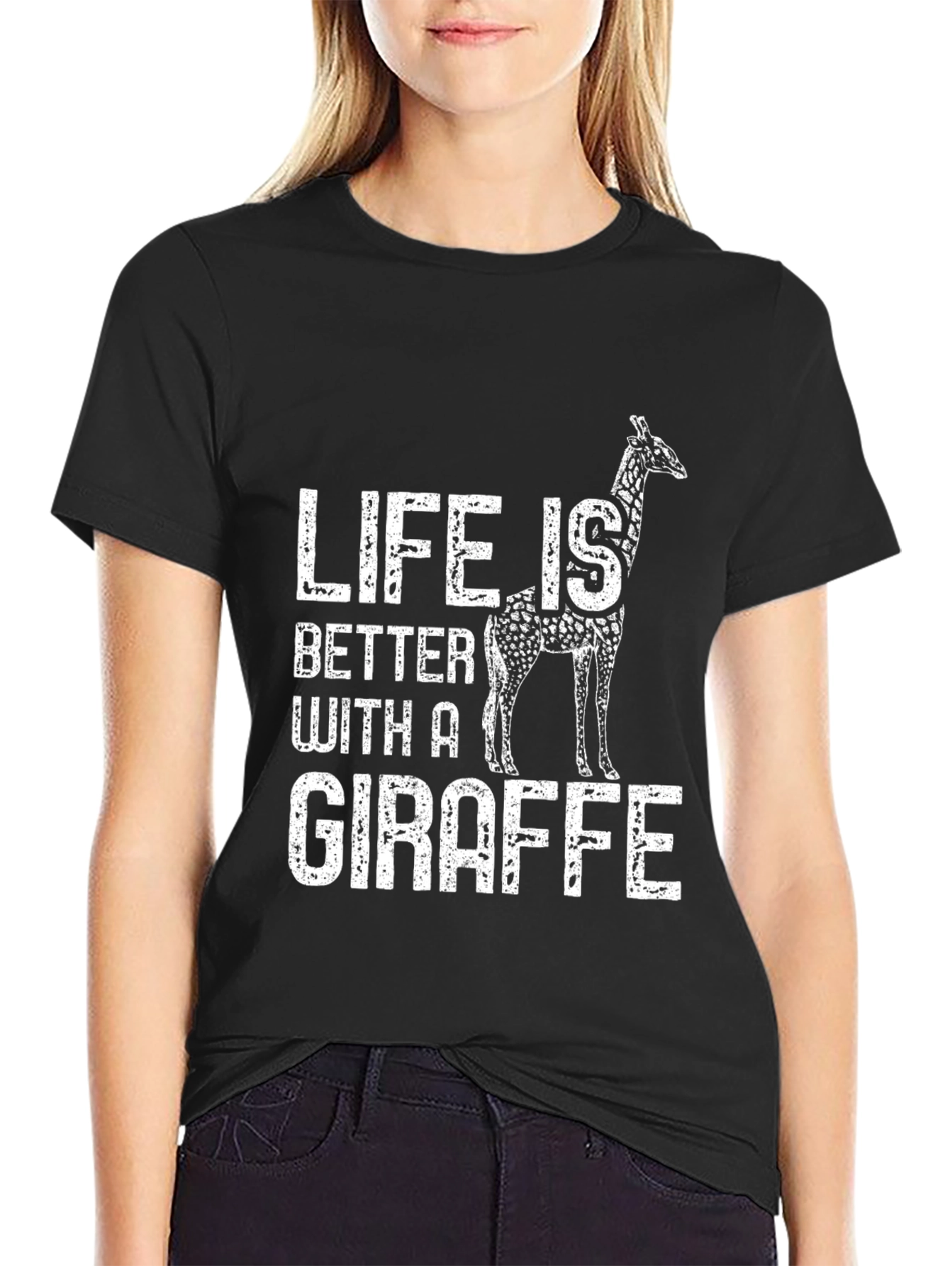 Life is Better with a Giraffe Graphic Tee