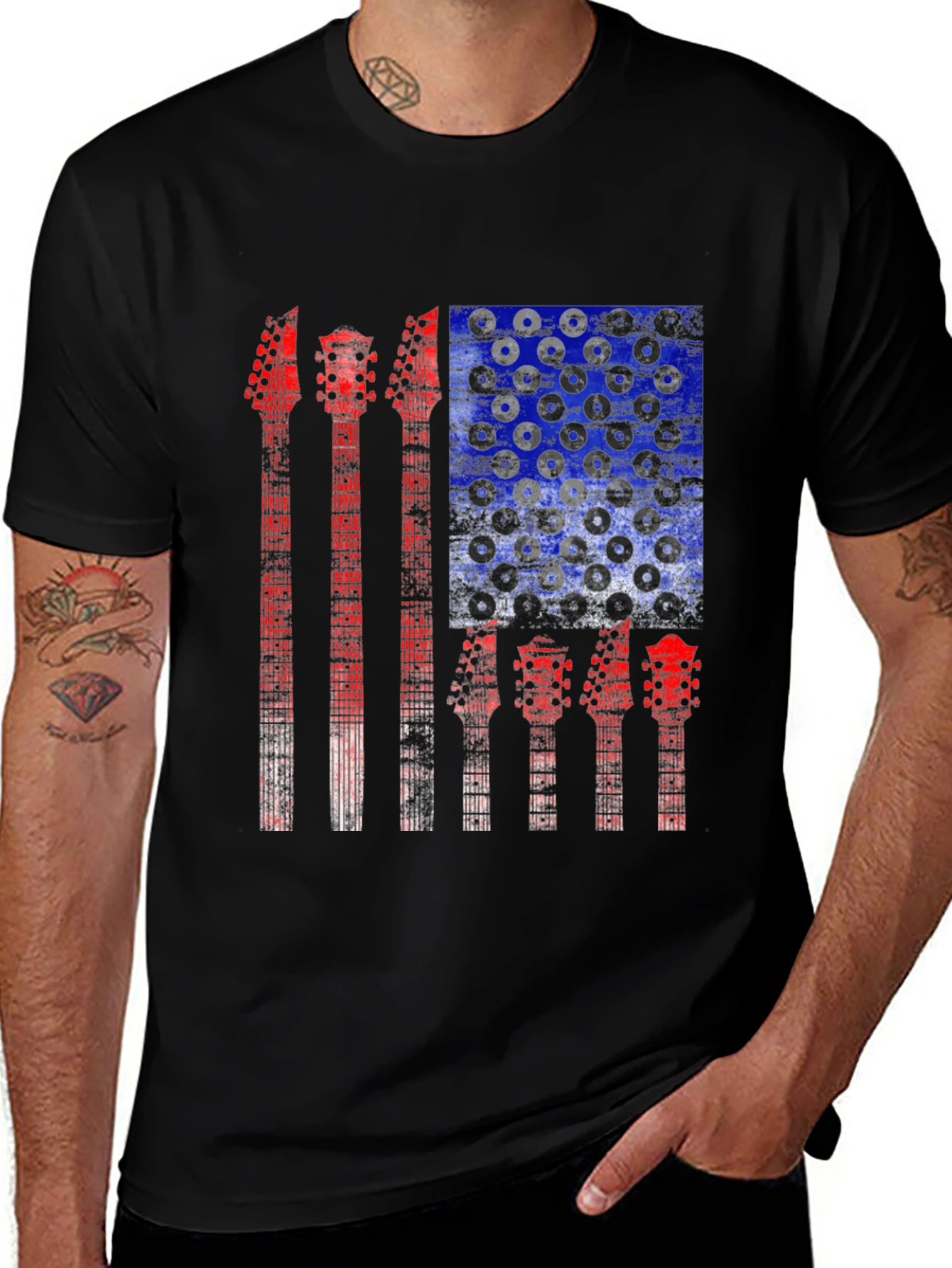 Guitar Flag Graphic Tee