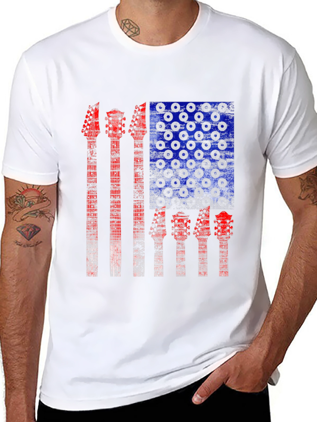 Guitar Flag Graphic Tee