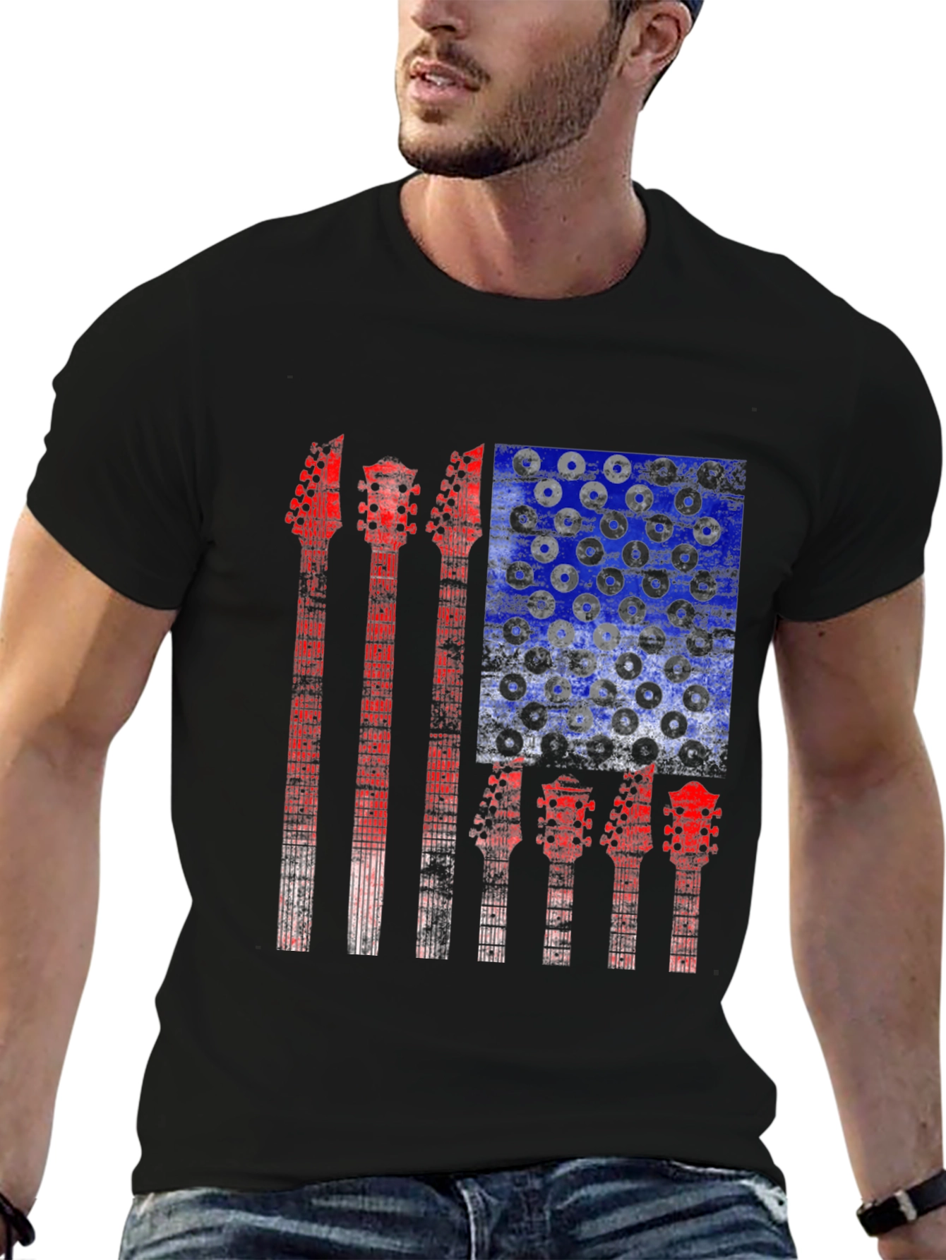 Guitar Flag Graphic Tee