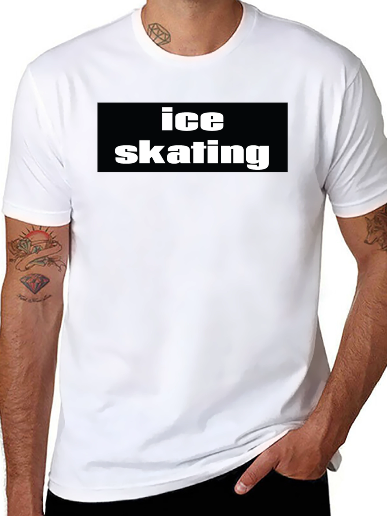 Ice Skating Black T-Shirt