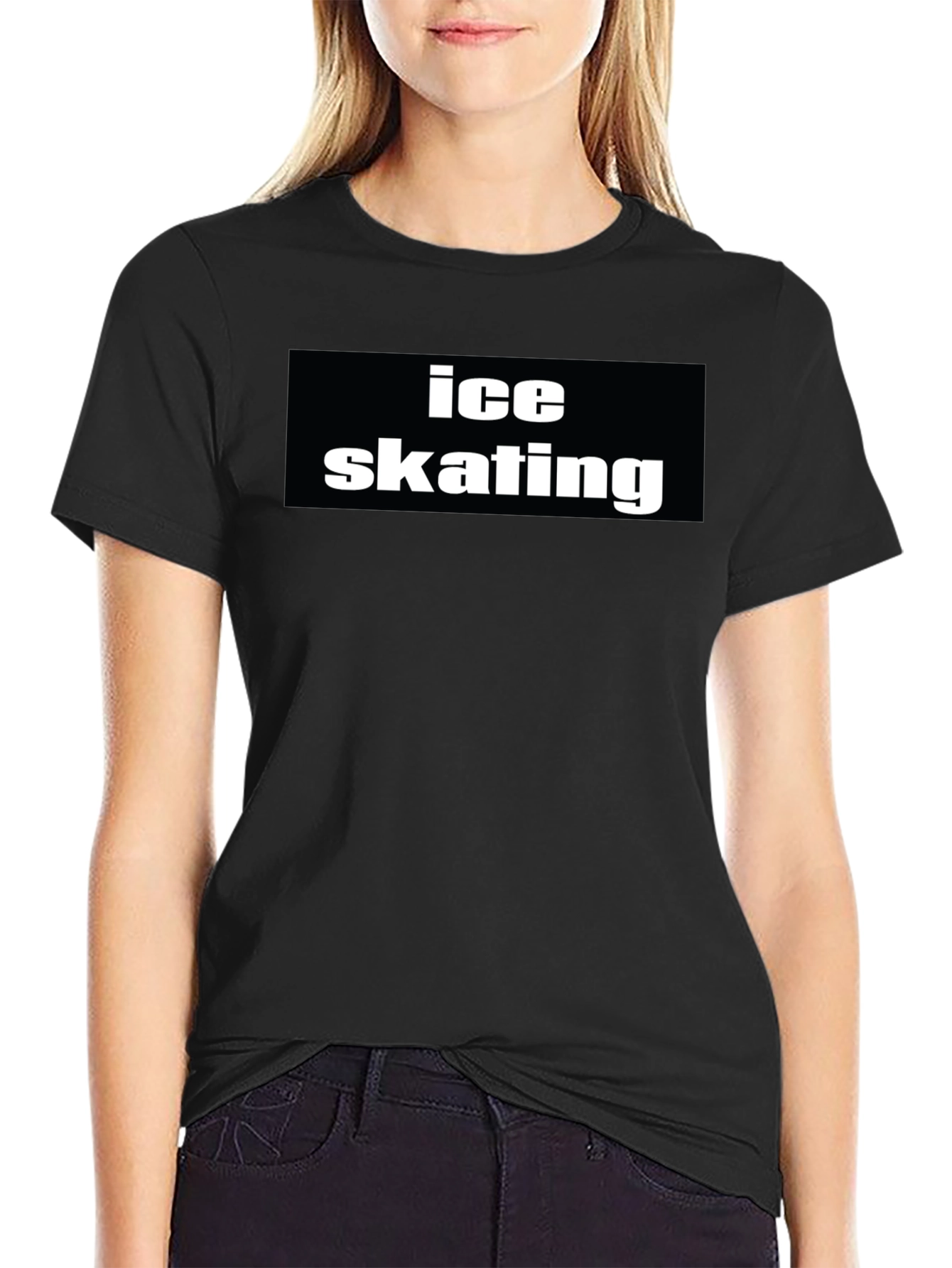 Ice Skating Black T-Shirt