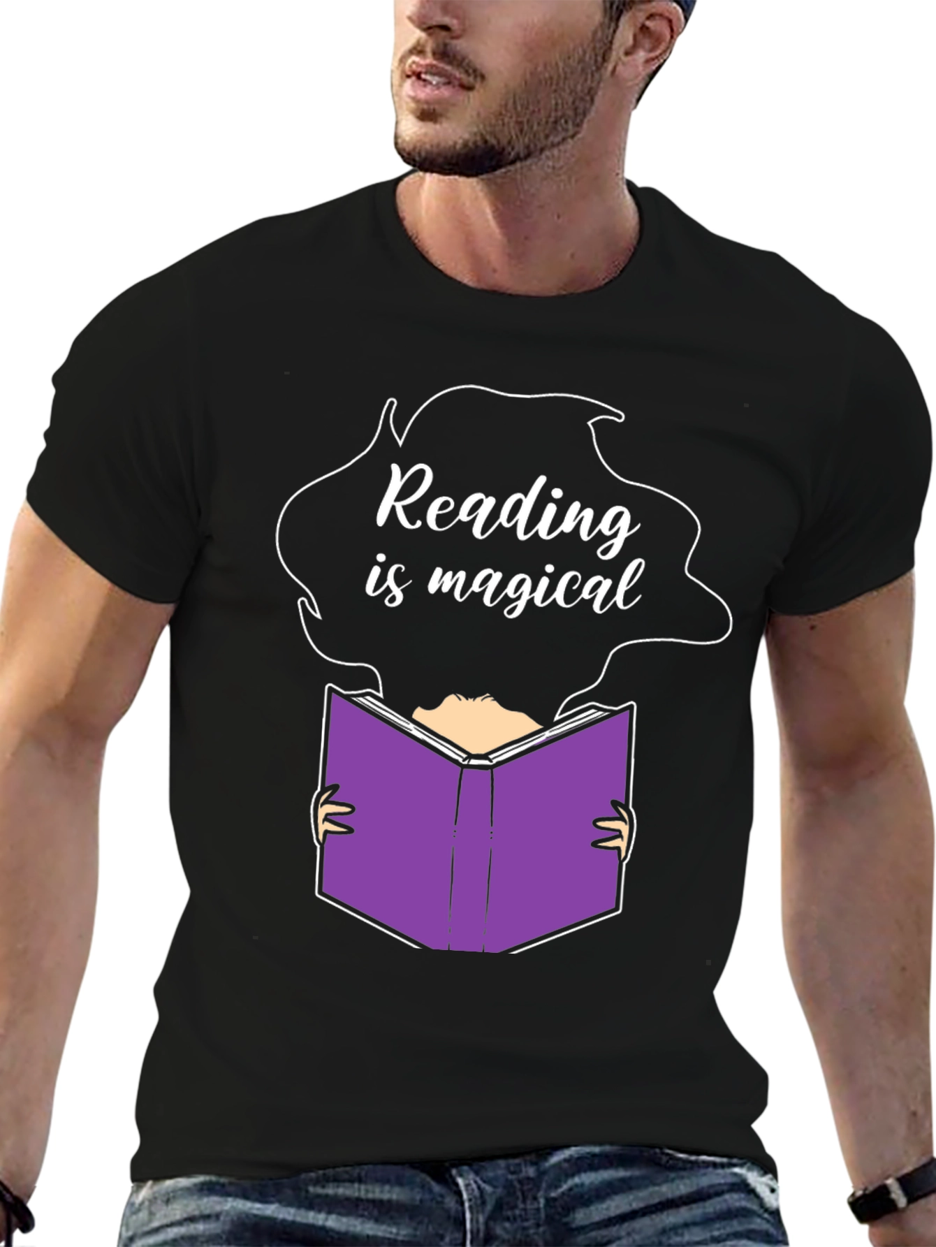Reading is Magical Graphic Tee - Unisex Black T-Shirt