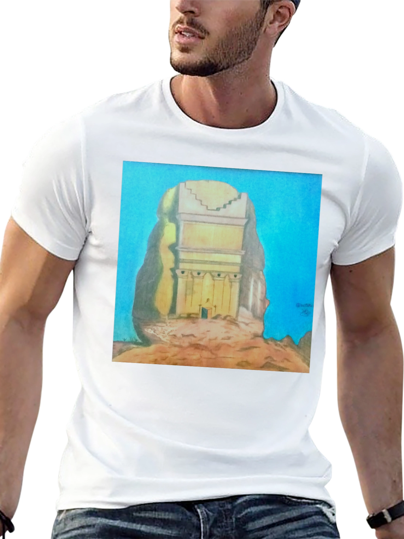 Monumental Artwork Tee - Unique Graphic T-Shirt