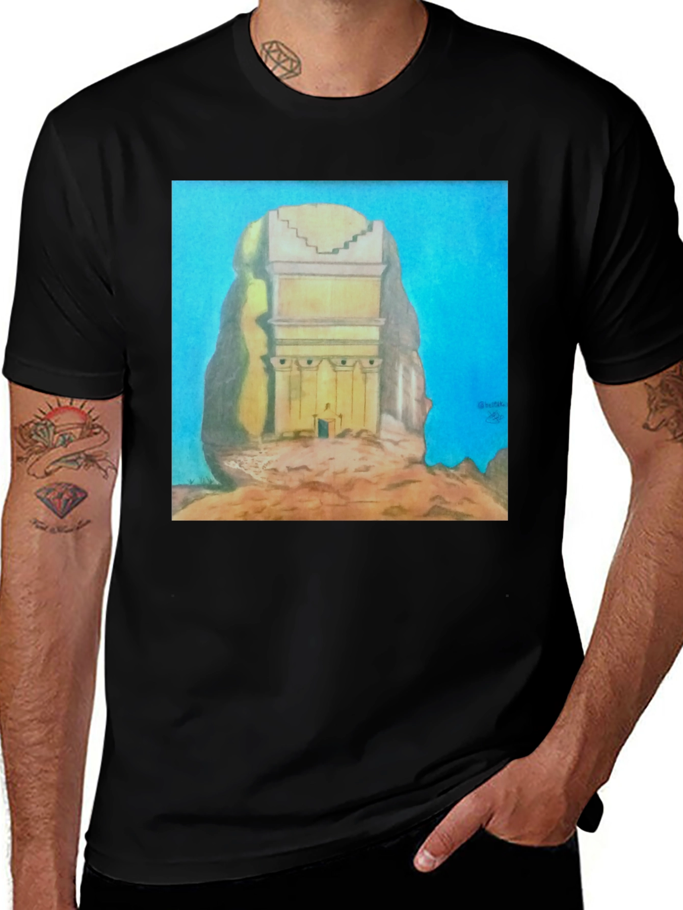 Monumental Artwork Tee - Unique Graphic T-Shirt