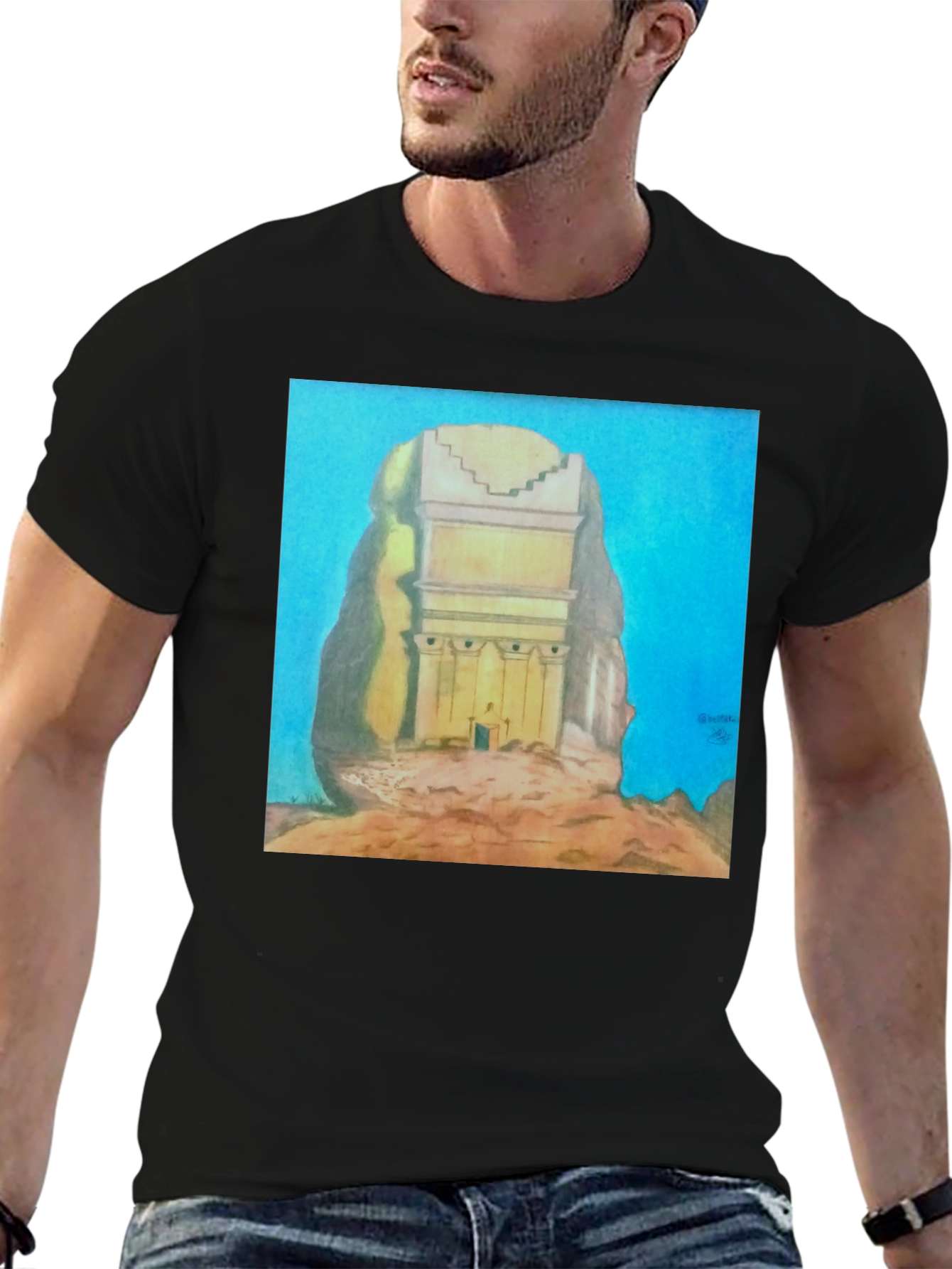 Monumental Artwork Tee - Unique Graphic T-Shirt
