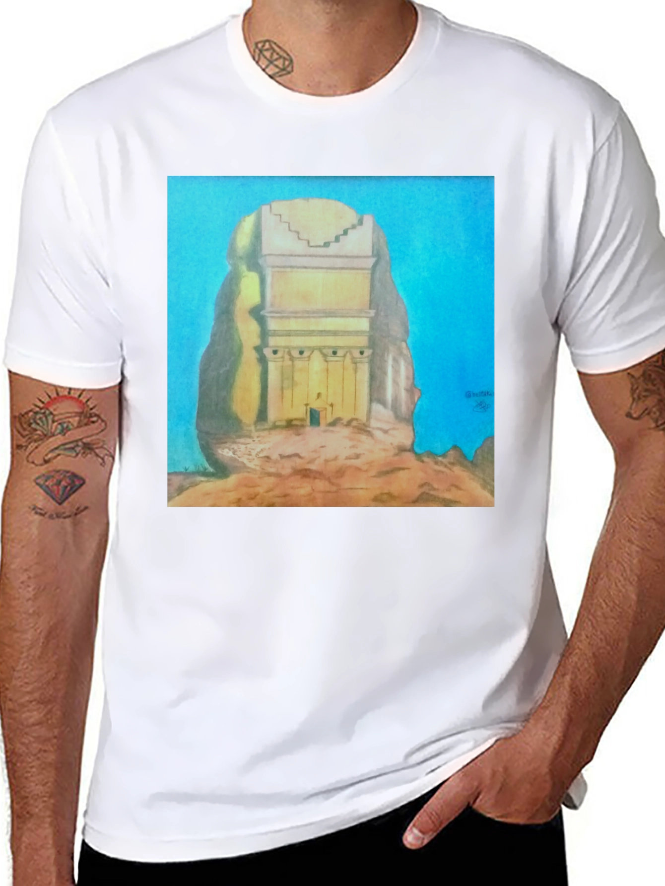 Monumental Artwork Tee - Unique Graphic T-Shirt
