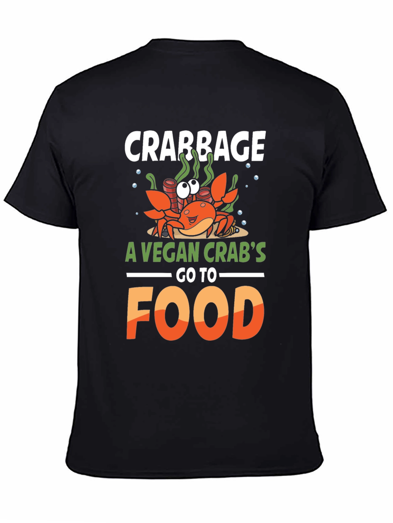 Crabbage Vegan Crabs Go-To Food Graphic T-Shirt