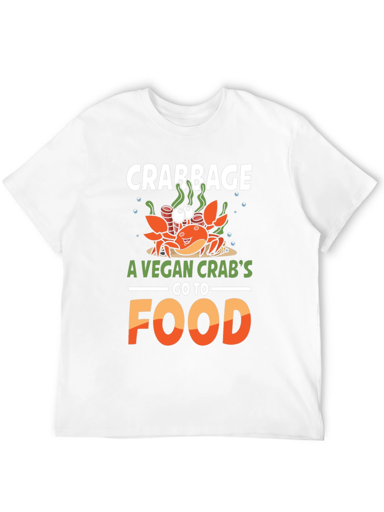 Crabbage Vegan Crabs Go-To Food Graphic T-Shirt