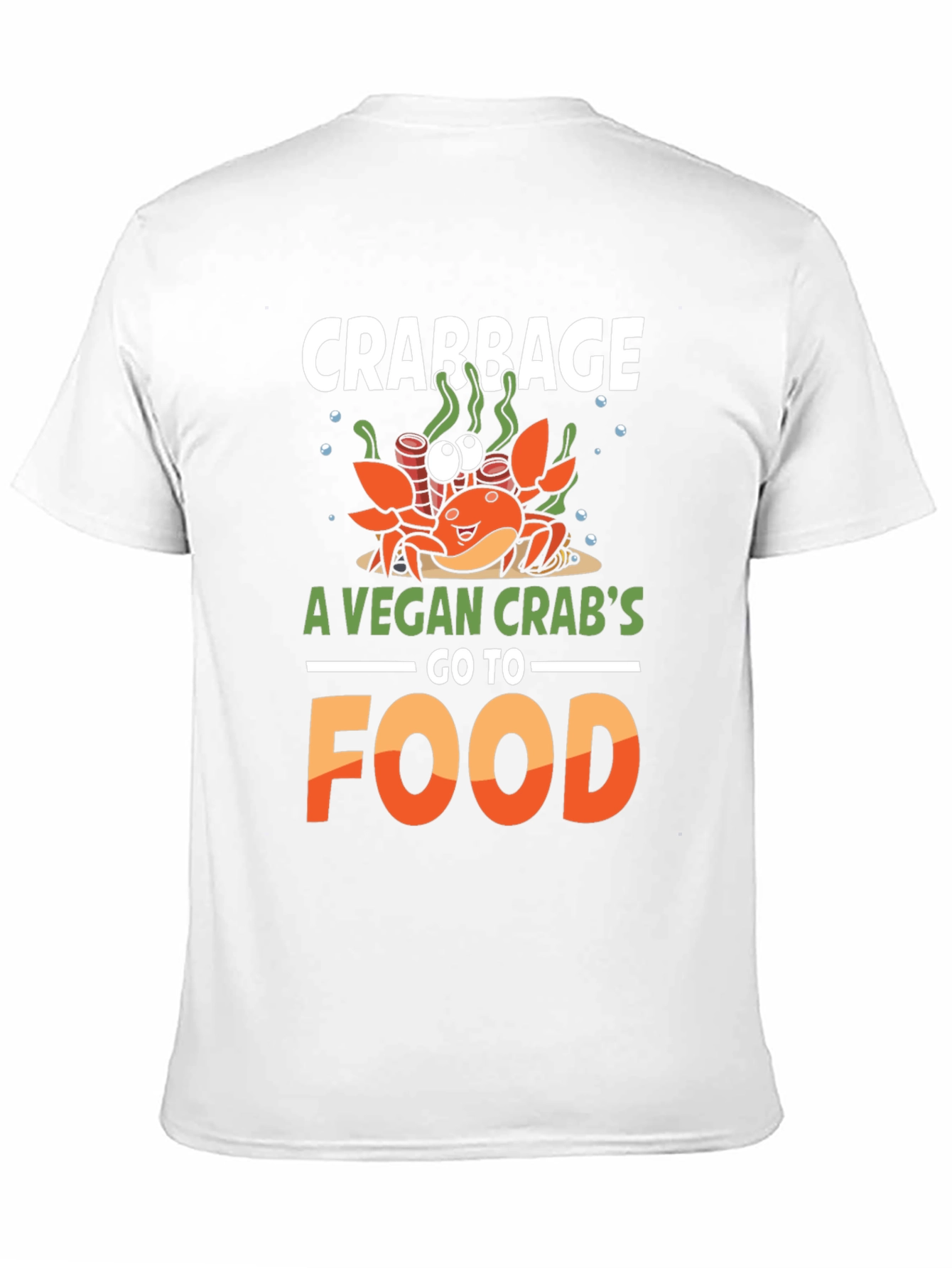 Crabbage Vegan Crabs Go-To Food Graphic T-Shirt
