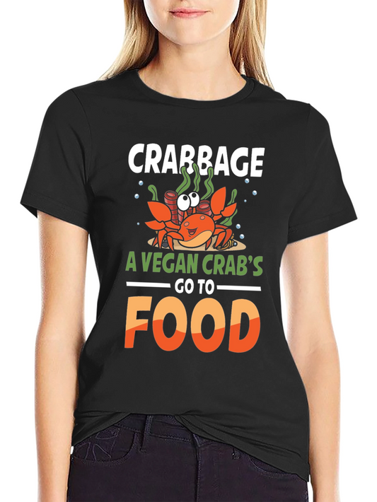 Crabbage Vegan Crabs Go-To Food Graphic T-Shirt
