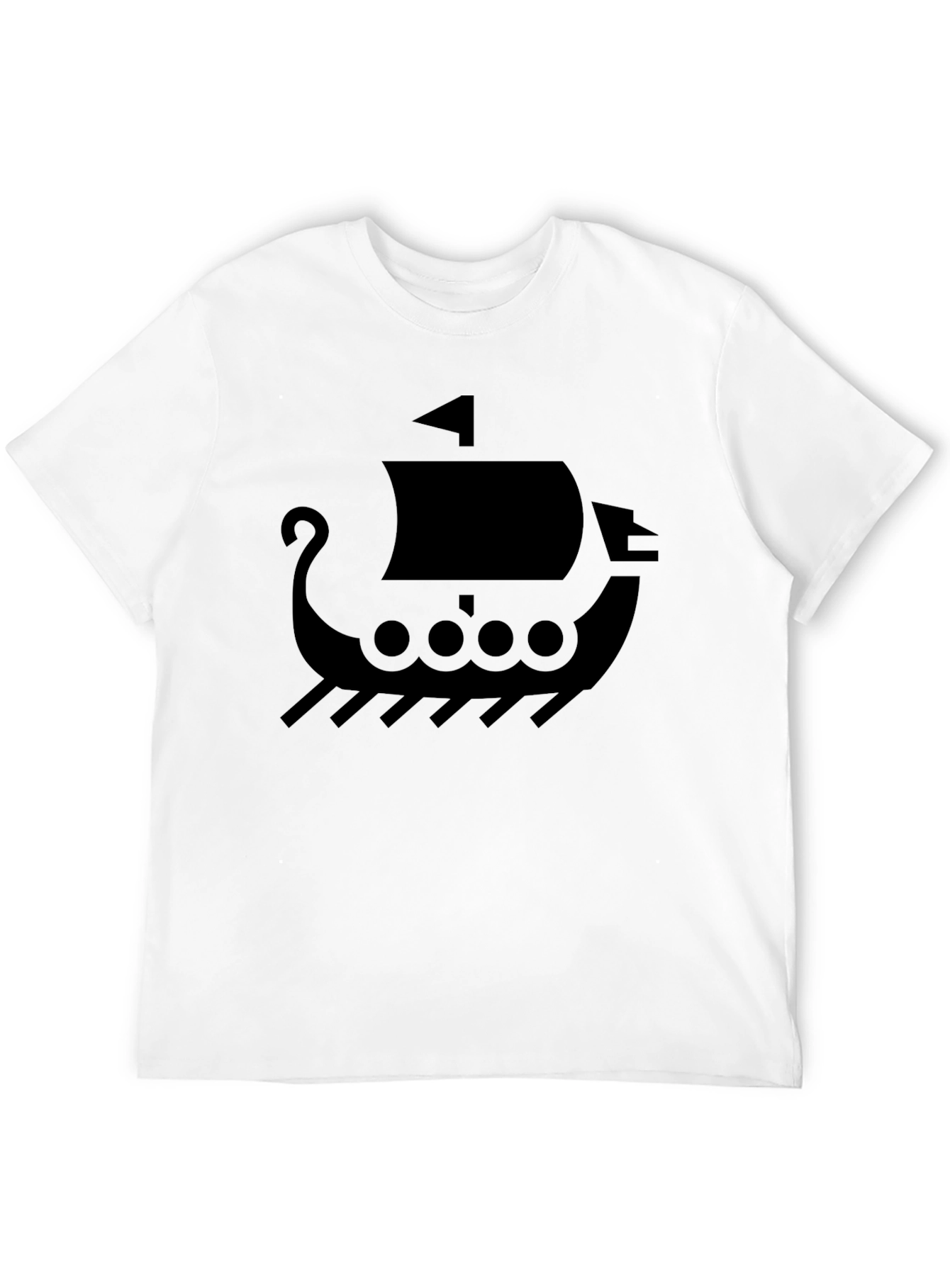 Viking Ship Graphic Tee - Black T-Shirt