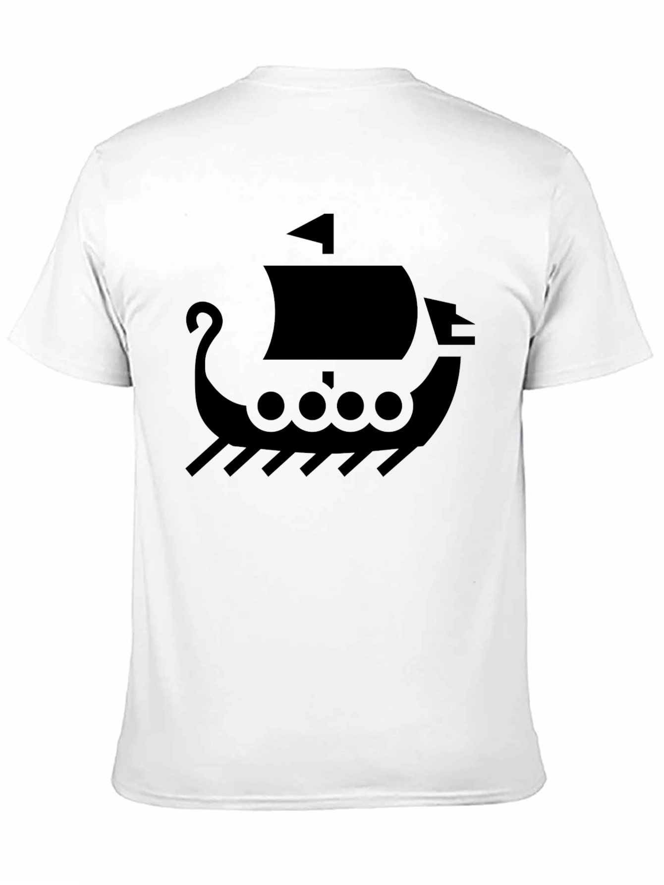 Viking Ship Graphic Tee - Black T-Shirt