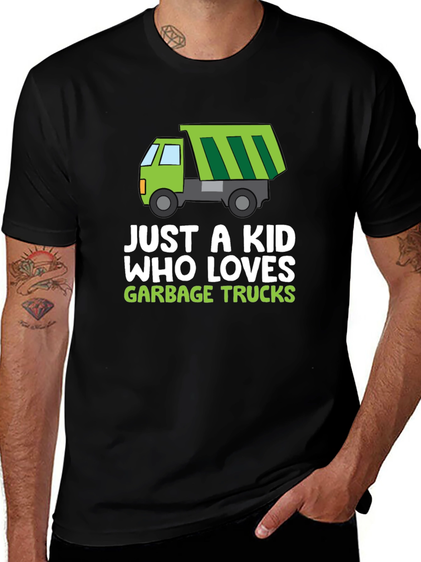 Just A Kid Who Loves Garbage Trucks T-Shirt