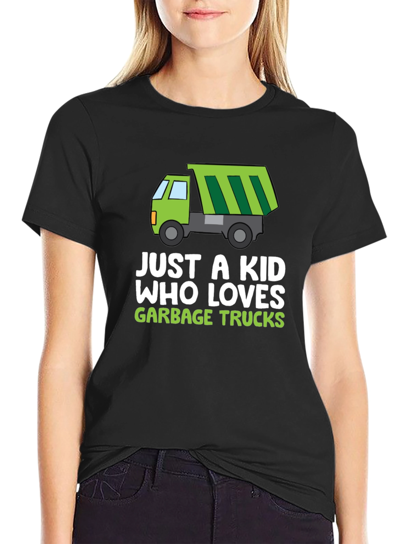 Just A Kid Who Loves Garbage Trucks T-Shirt