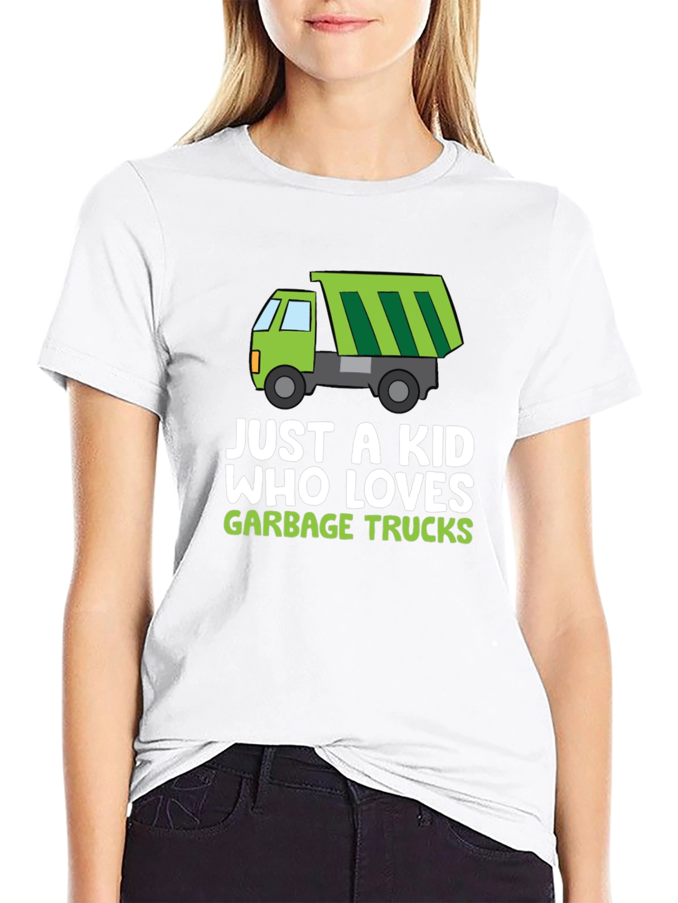 Just A Kid Who Loves Garbage Trucks T-Shirt
