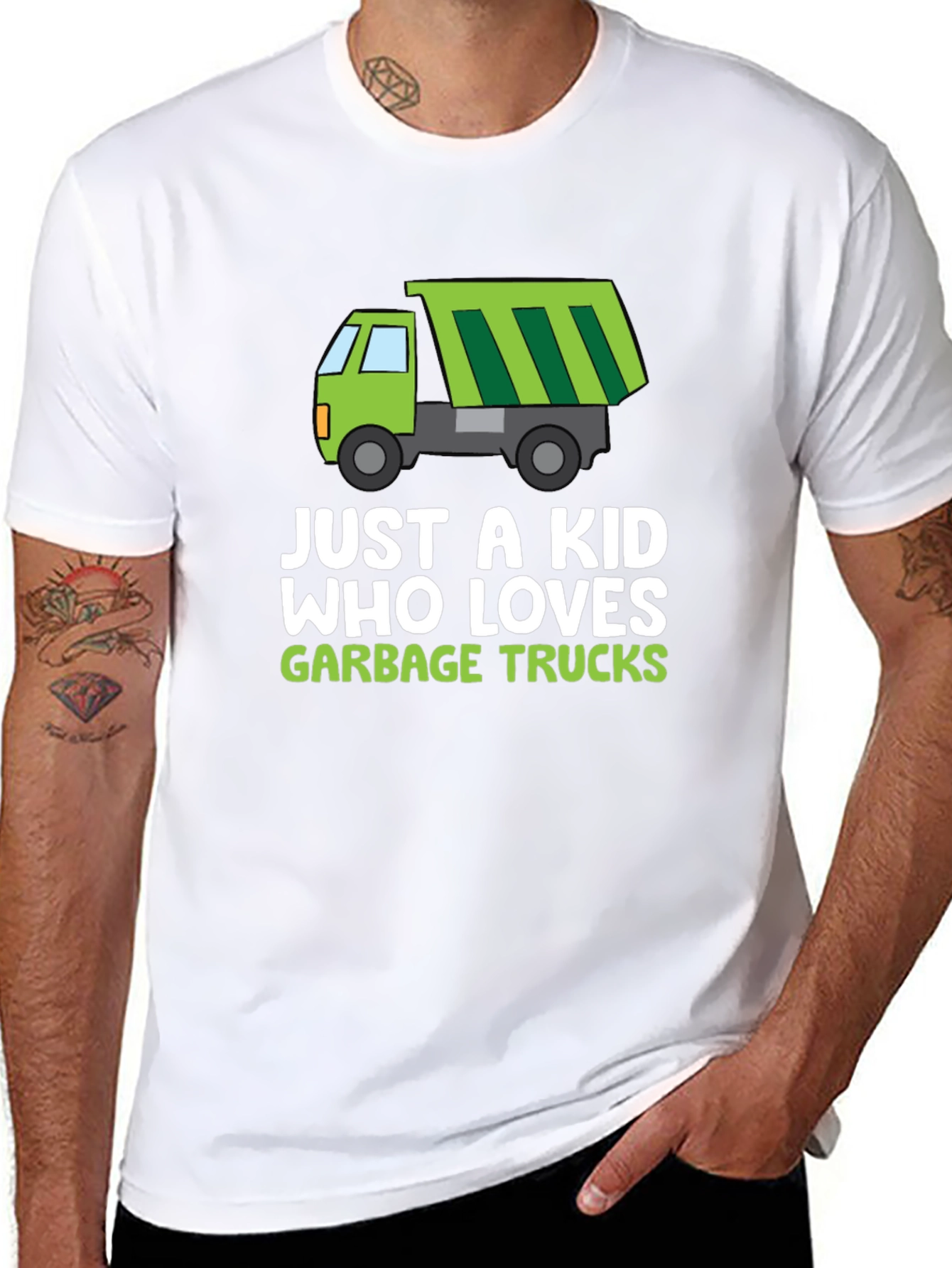 Just A Kid Who Loves Garbage Trucks T-Shirt