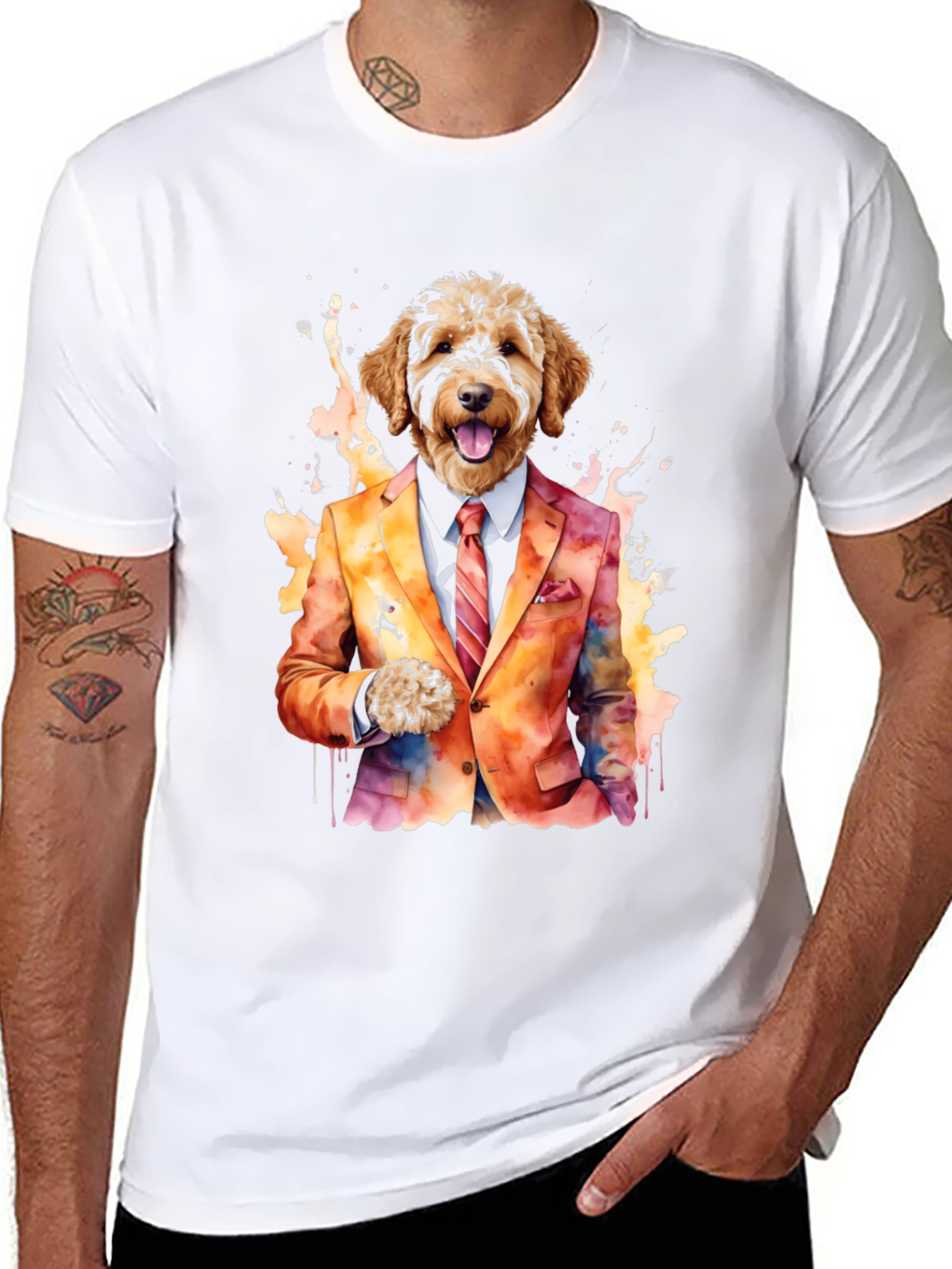 Dog in Suit Graphic Tee