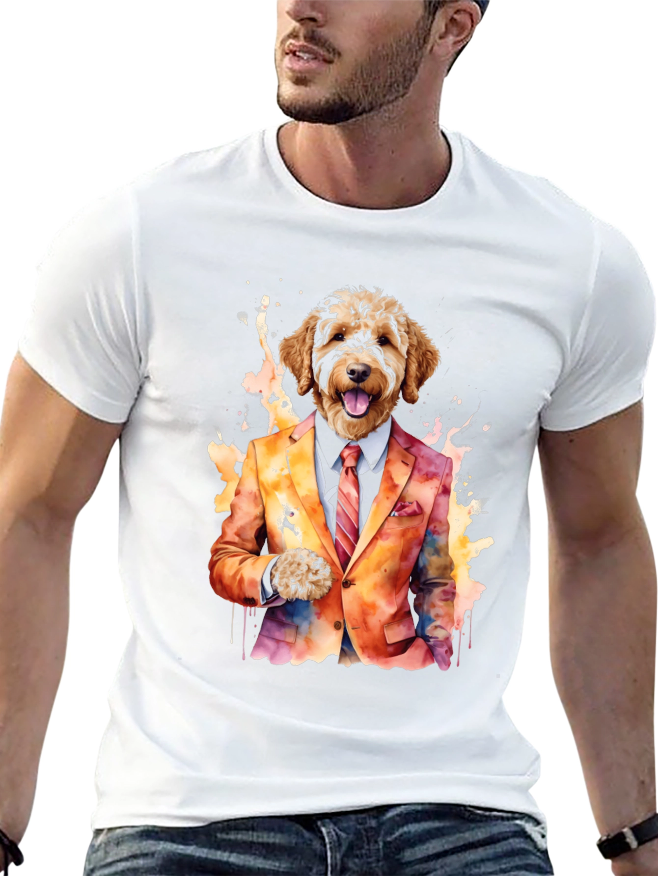 Dog in Suit Graphic Tee