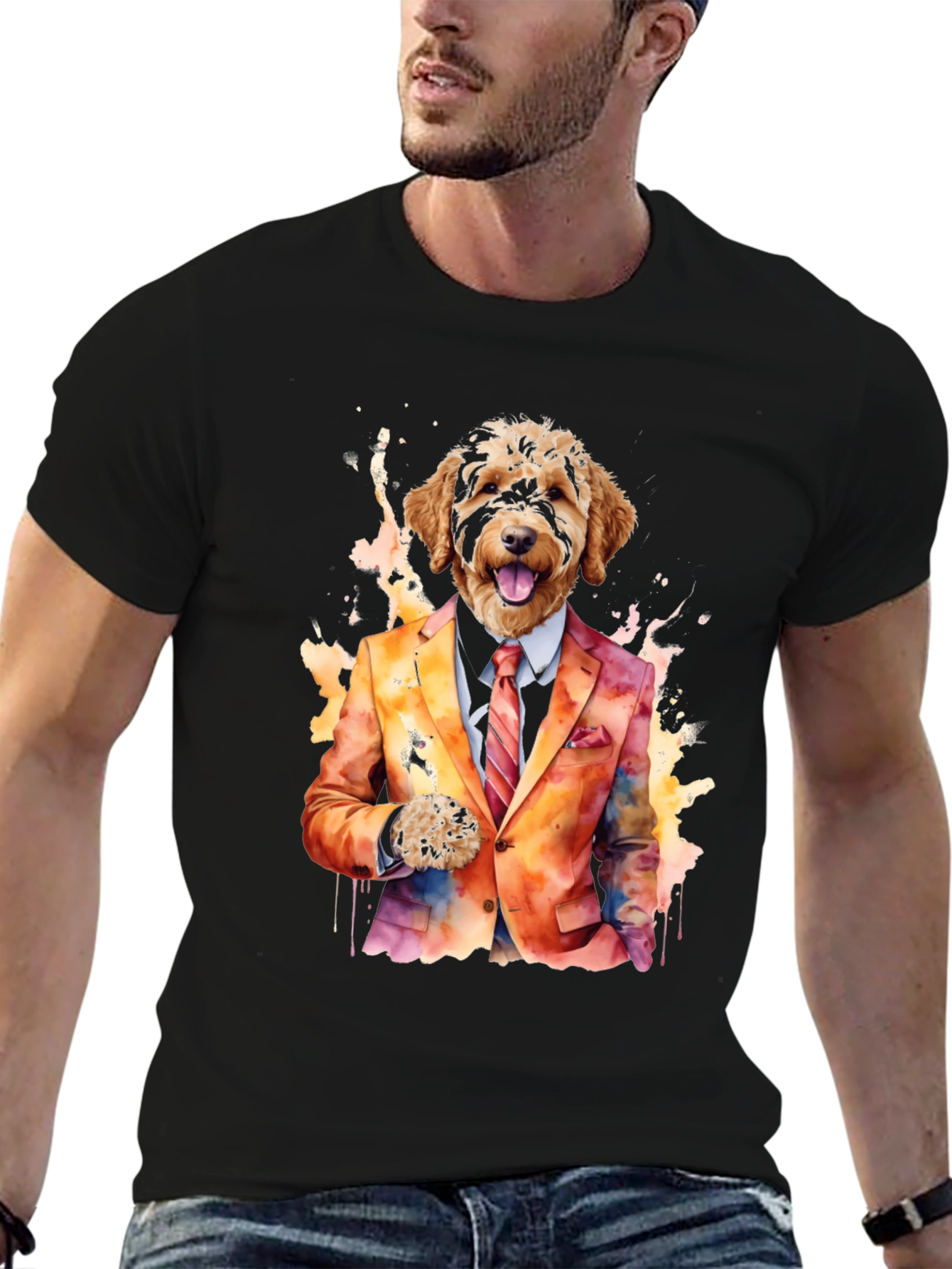 Dog in Suit Graphic Tee