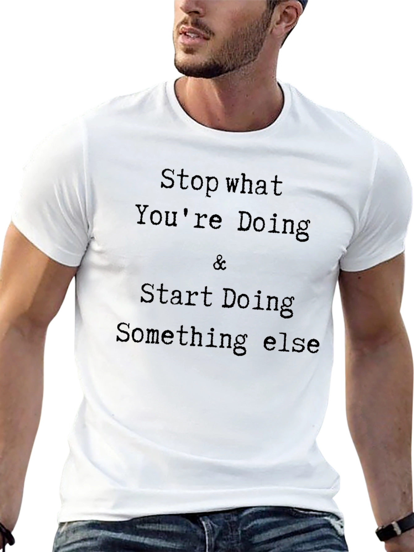 Stop What Youre Doing Mens Black T-Shirt